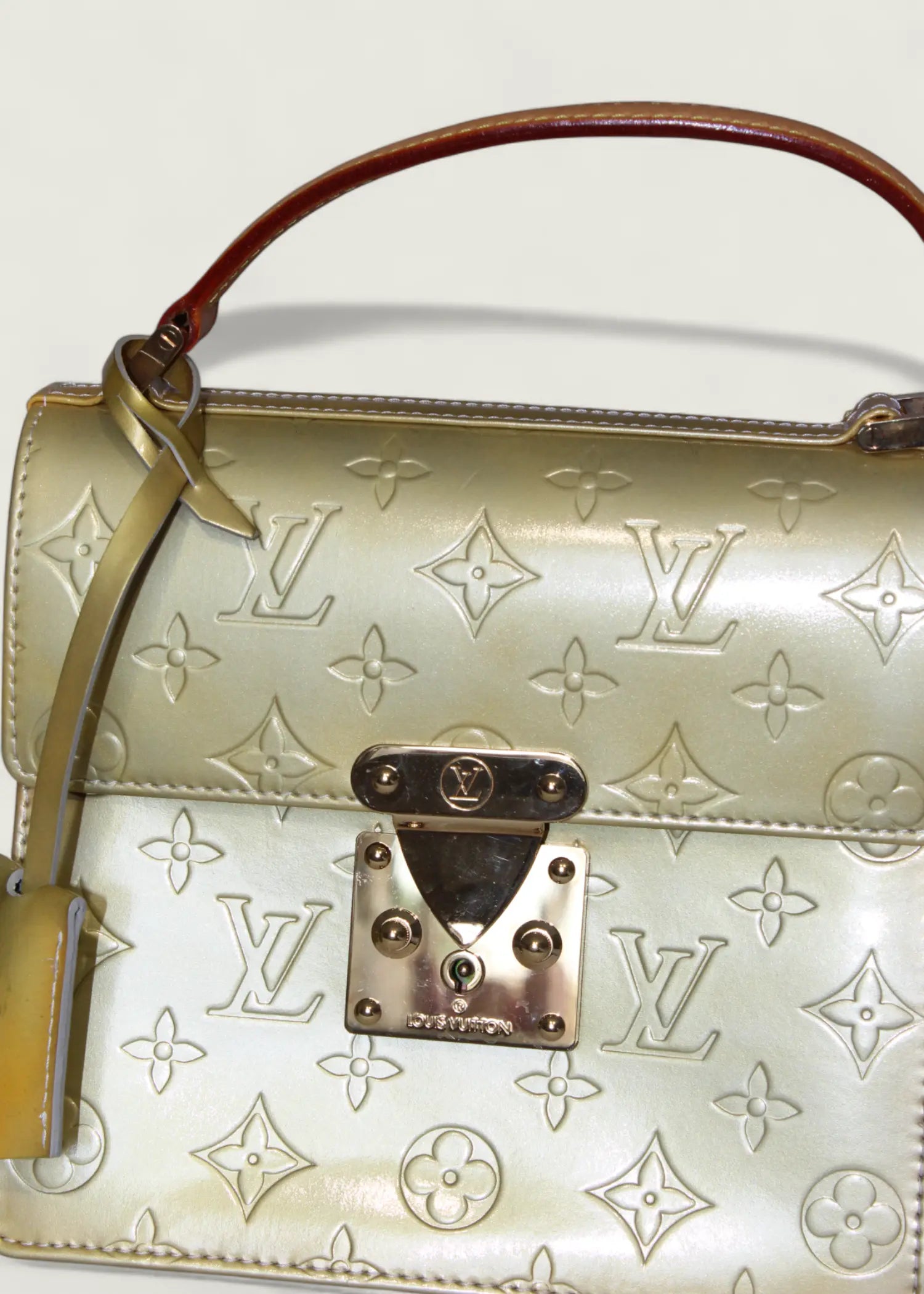 Preloved | Louis Vuitton Monogram Vernis Spring Street Håndtaske i Gul Grøn Louis Vuitton