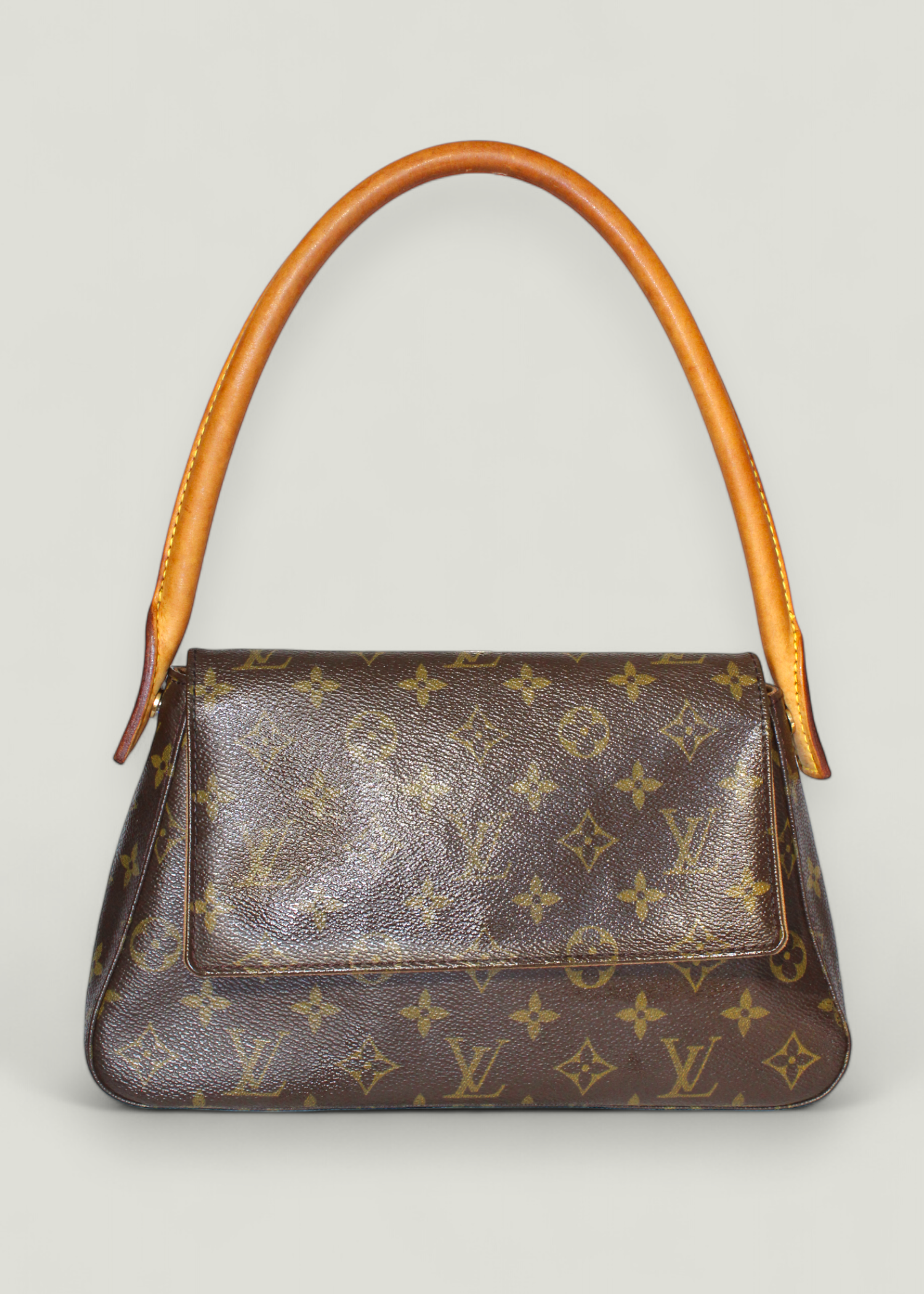 Preloved | Louis Vuitton Mini Looping Håndtaske i Monogram Med Originalt Kort