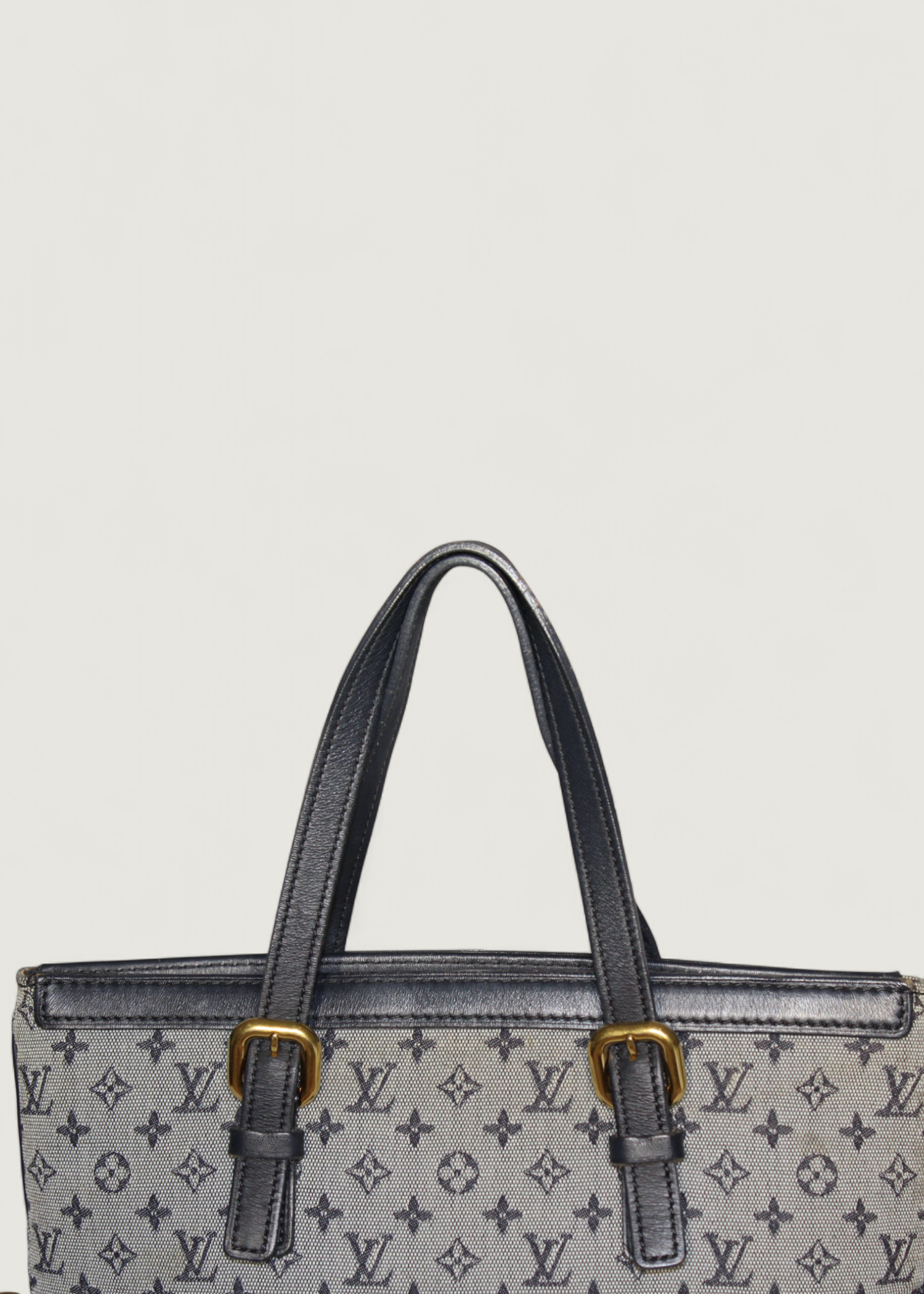 Preloved | Louis Vuitton Monogram Francoise Totebag i Navy Blå & Grå Denim Canvas