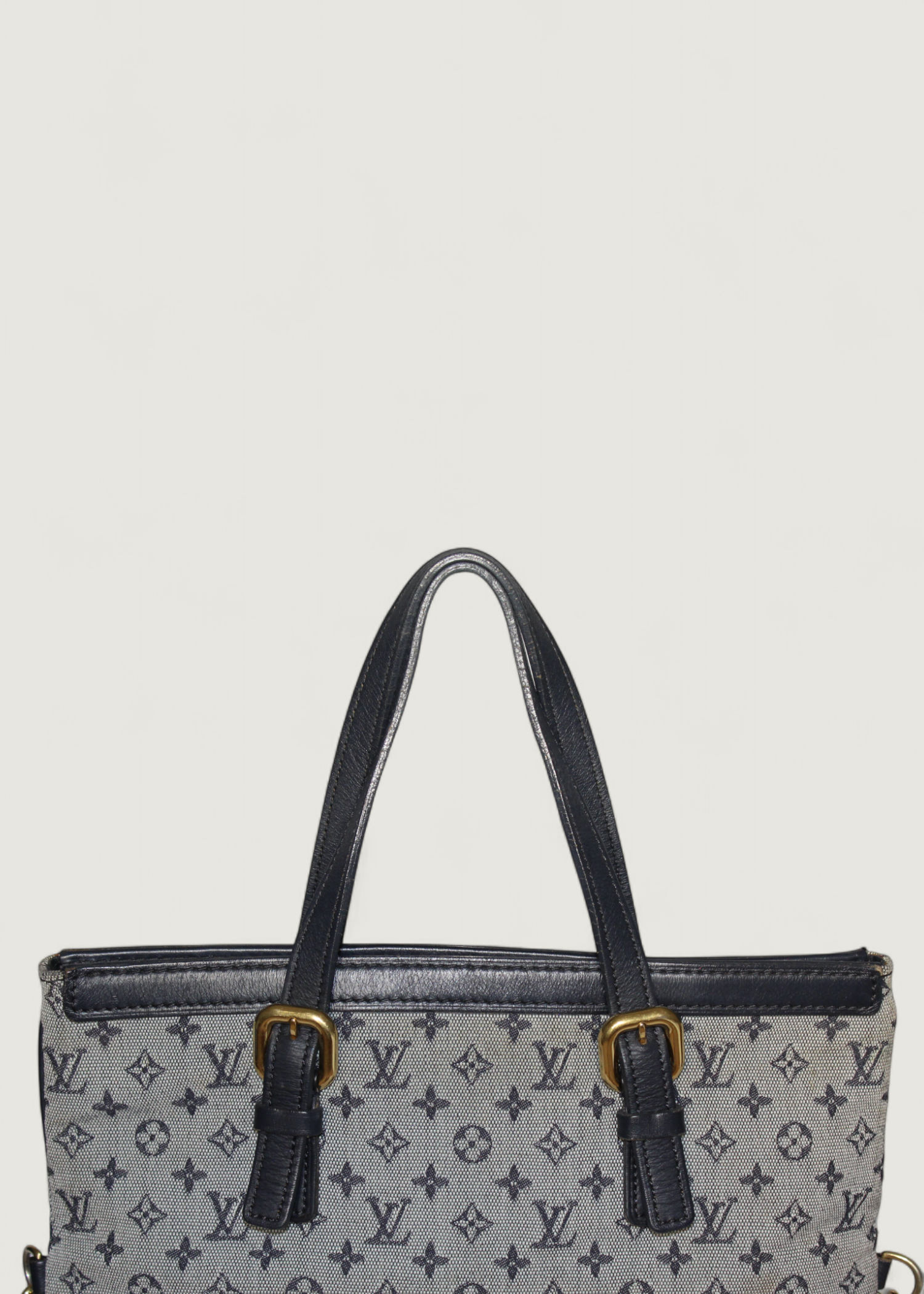 Preloved | Louis Vuitton Monogram Francoise Totebag i Navy Blå & Grå Denim Canvas