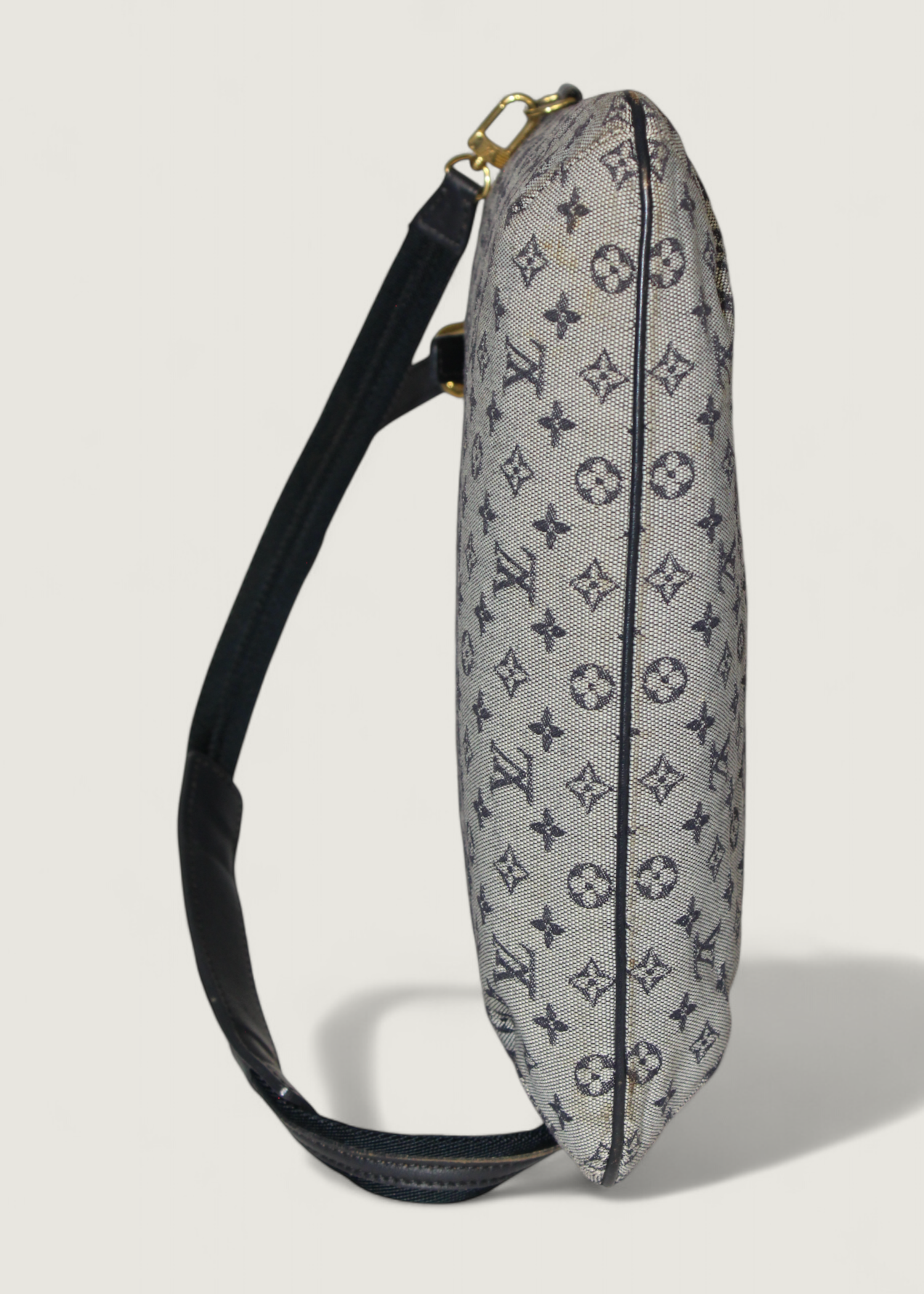 Preloved | Louis Vuitton Monogram Francoise Totebag i Navy Blå & Grå Denim Canvas