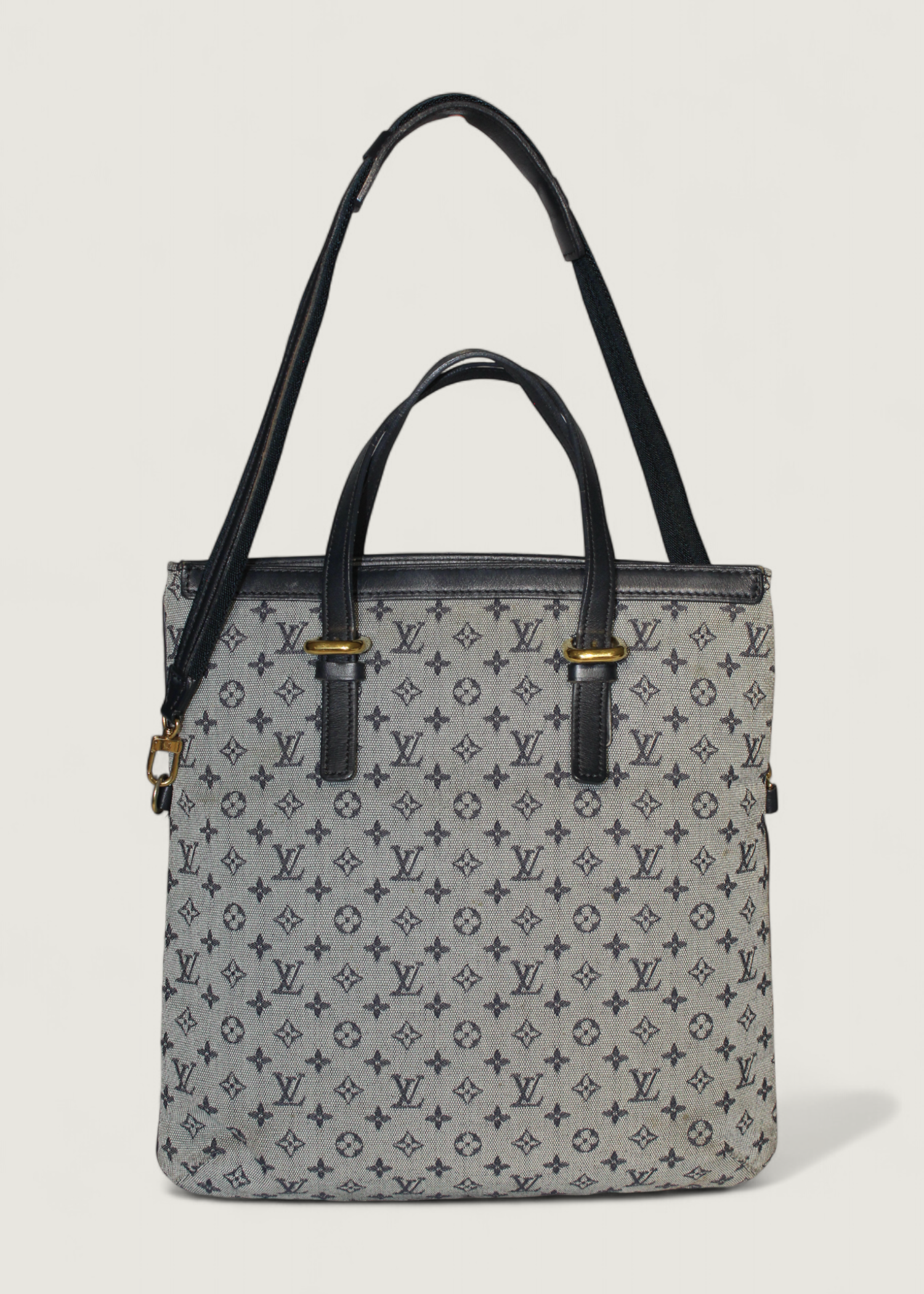 Preloved | Louis Vuitton Monogram Francoise Totebag i Navy Blå & Grå Denim Canvas