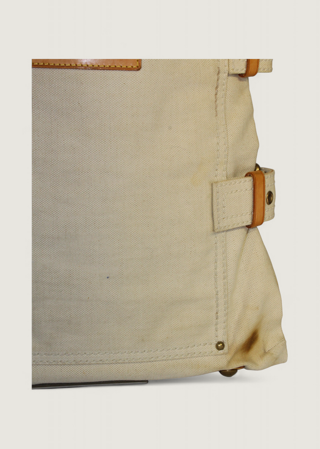 Preloved | Louis Vuitton Toile Globe Shopper Cabas MM Totebag i Denim Rød Canvas