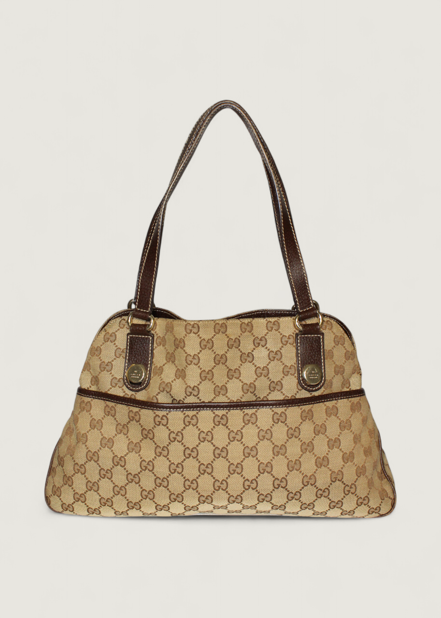 Preloved | Gucci GG Monogram Totebag i Brun Canvas