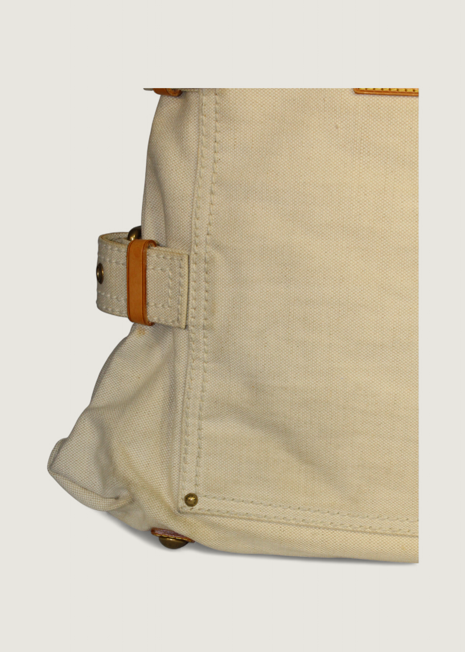 Preloved | Louis Vuitton Toile Globe Shopper Cabas MM Totebag i Denim Rød Canvas