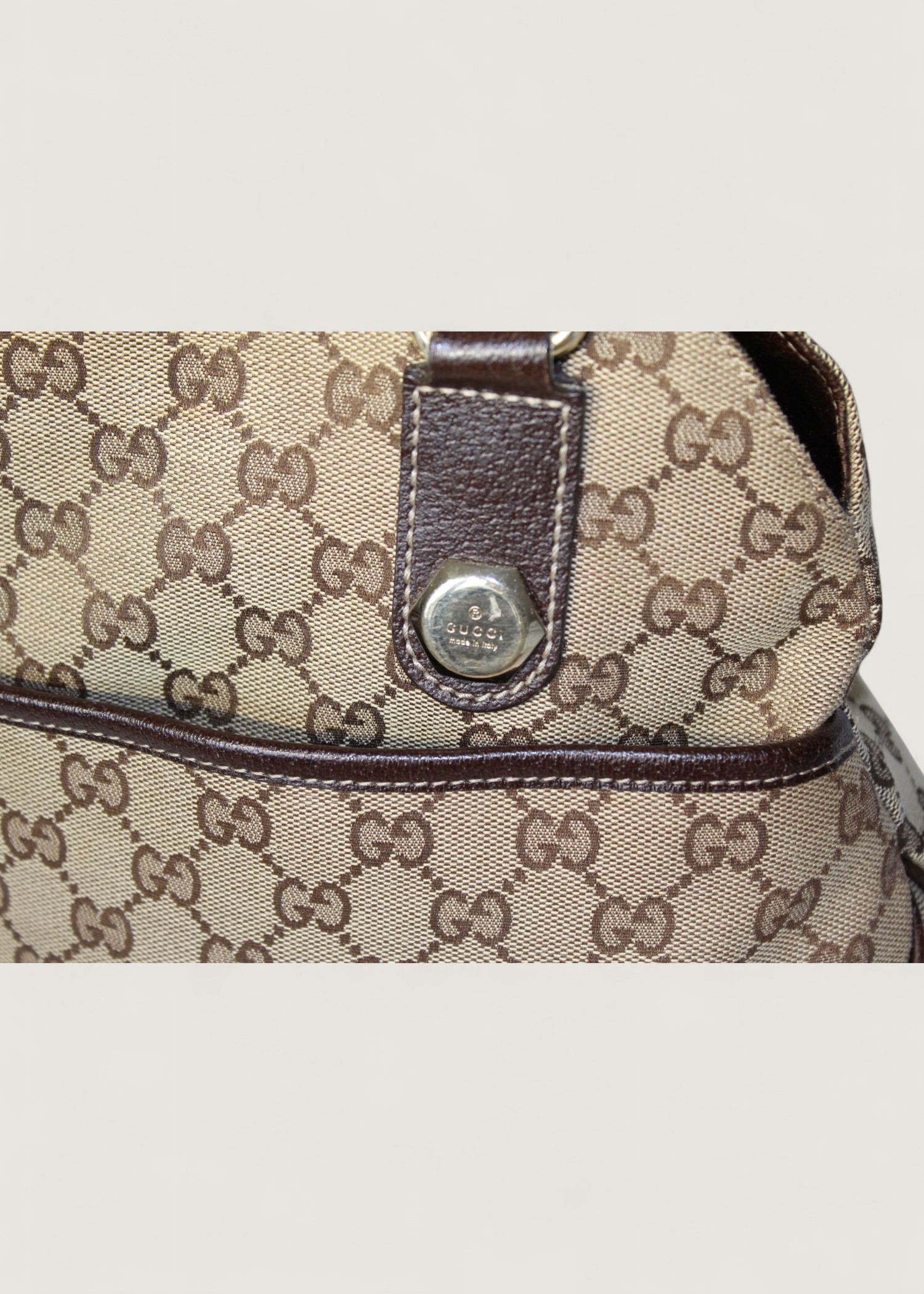 Preloved | Gucci GG Monogram Totebag i Brun Canvas