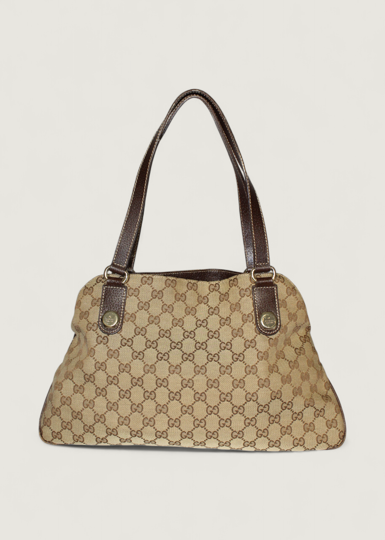 Preloved | Gucci GG Monogram Totebag i Brun Canvas