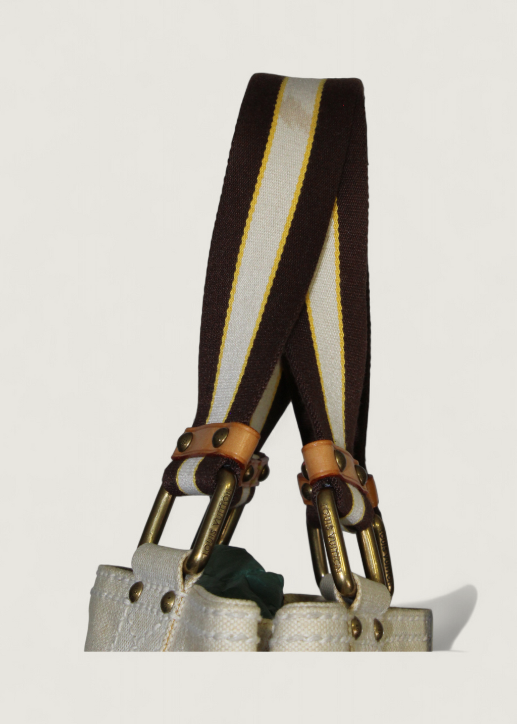 Preloved | Louis Vuitton Toile Globe Shopper Cabas MM Totebag i Denim Rød Canvas