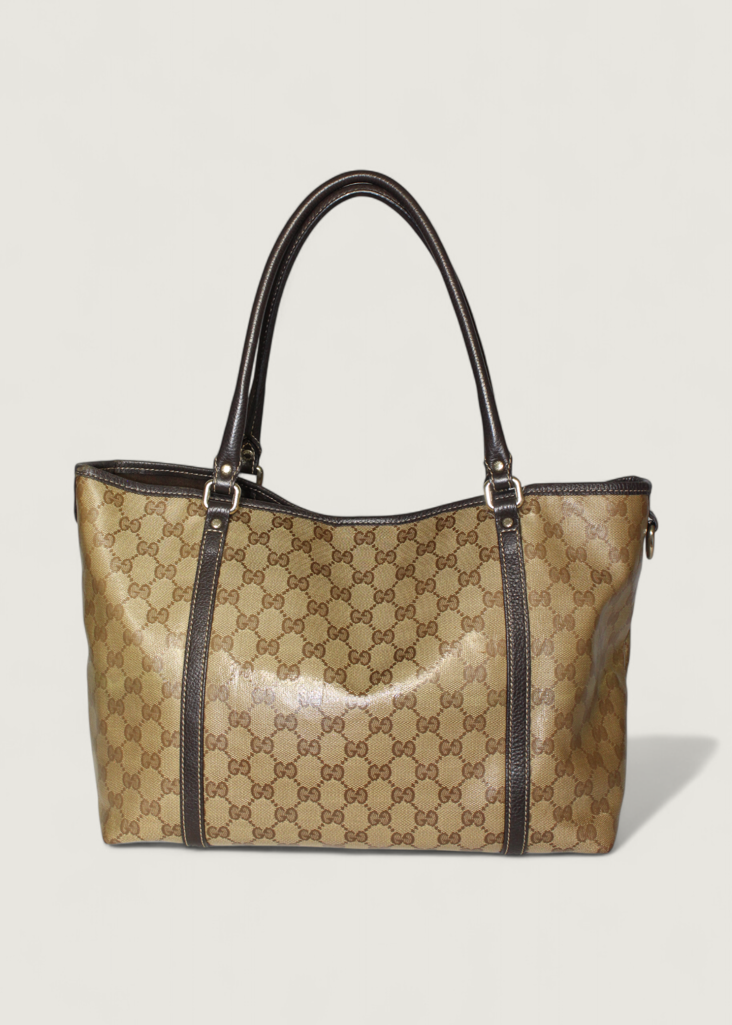 Preloved | Gucci GG Monogram Totebag i Brun Canvas