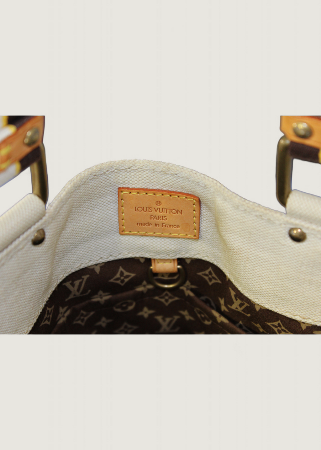 Preloved | Louis Vuitton Toile Globe Shopper Cabas MM Totebag i Denim Rød Canvas