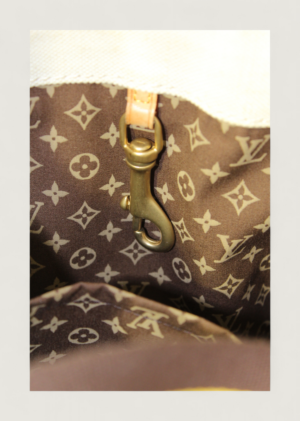 Preloved | Louis Vuitton Toile Globe Shopper Cabas MM Totebag i Denim Rød Canvas