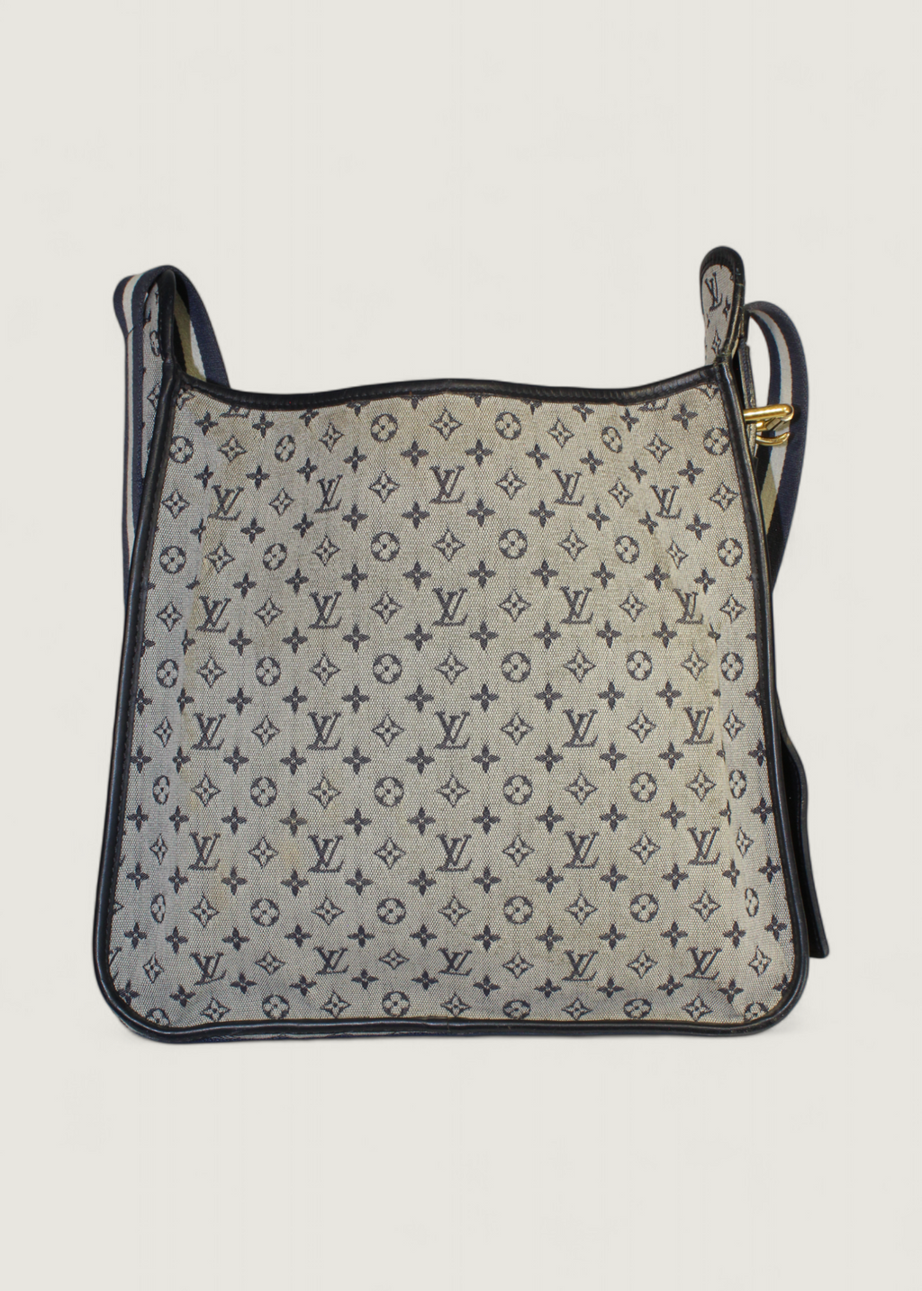 Preloved | Louis Vuitton Monogram Mini Run Buzas Crossbody i Grå Blå Canvas