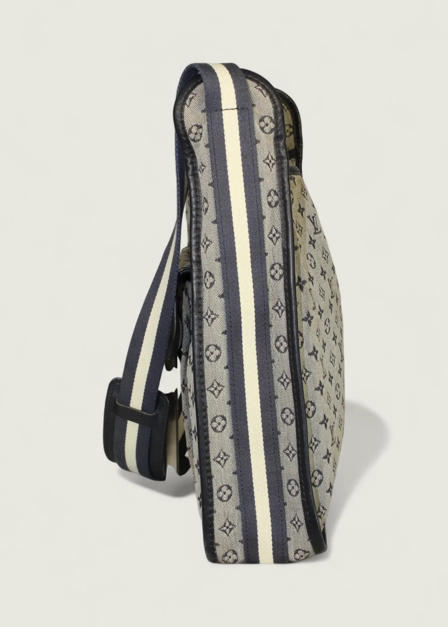 Preloved | Louis Vuitton Monogram Mini Run Buzas Crossbody i Grå Blå Canvas Louis Vuitton