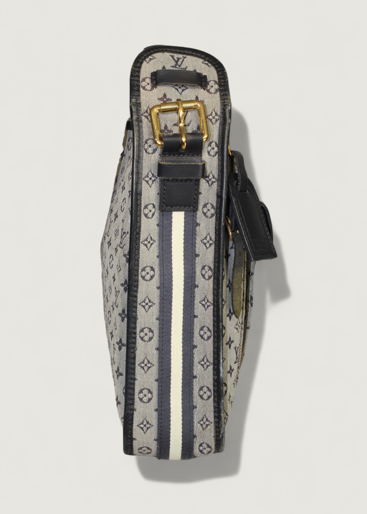 Preloved | Louis Vuitton Monogram Mini Run Buzas Crossbody i Grå Blå Canvas