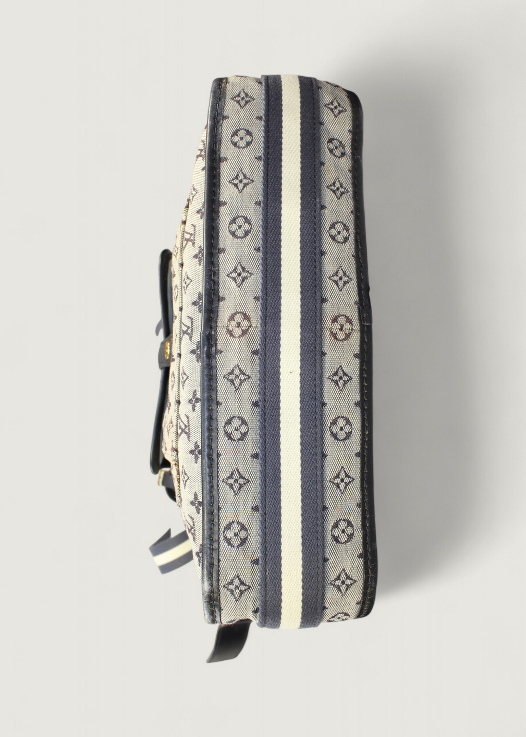 Preloved | Louis Vuitton Monogram Mini Run Buzas Crossbody i Grå Blå Canvas