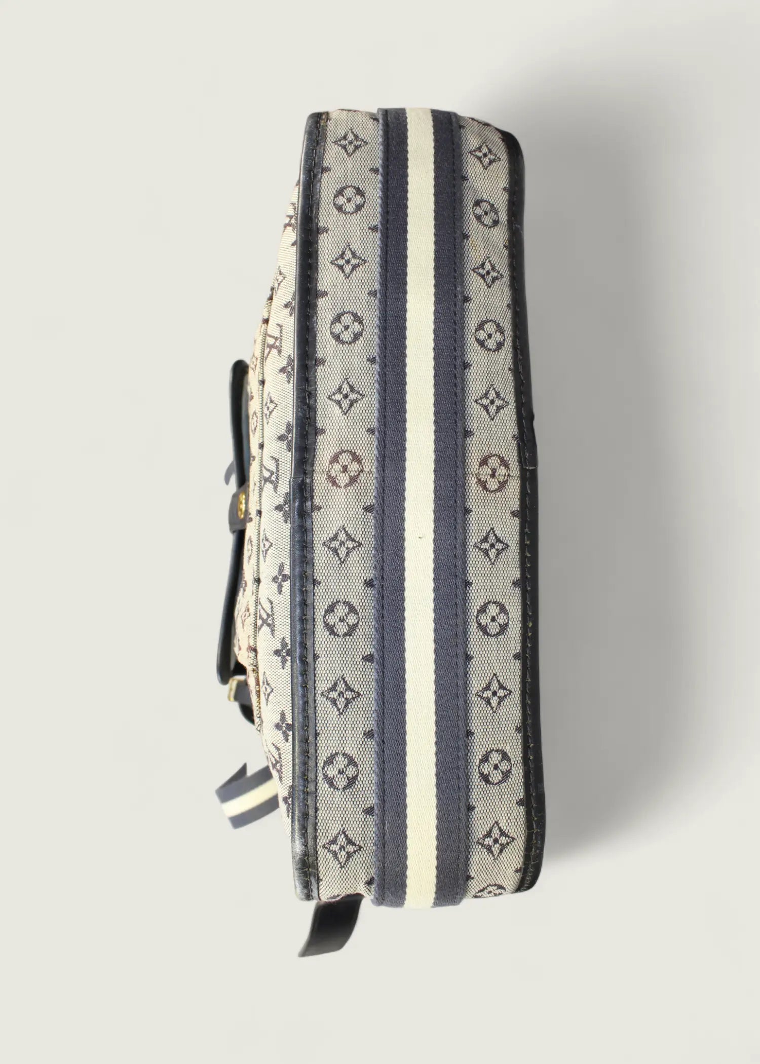 Preloved | Louis Vuitton Monogram Mini Run Buzas Crossbody i Grå Blå Canvas Louis Vuitton