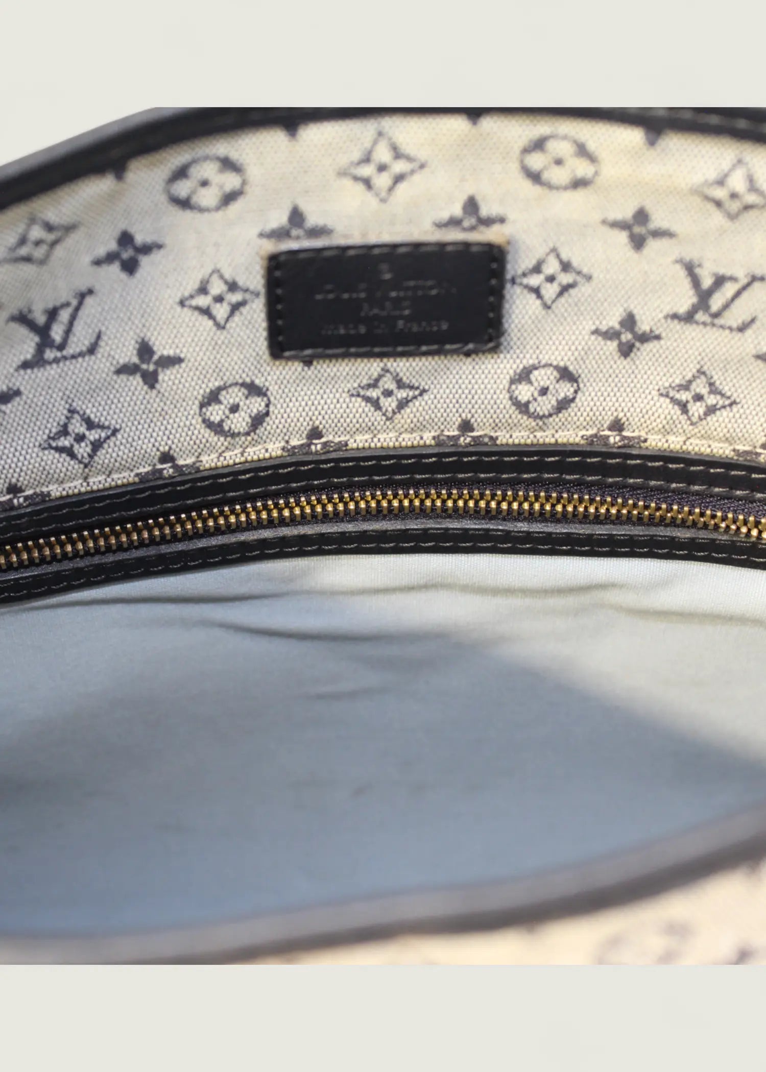 Preloved | Louis Vuitton Monogram Mini Run Buzas Crossbody i Grå Blå Canvas Louis Vuitton