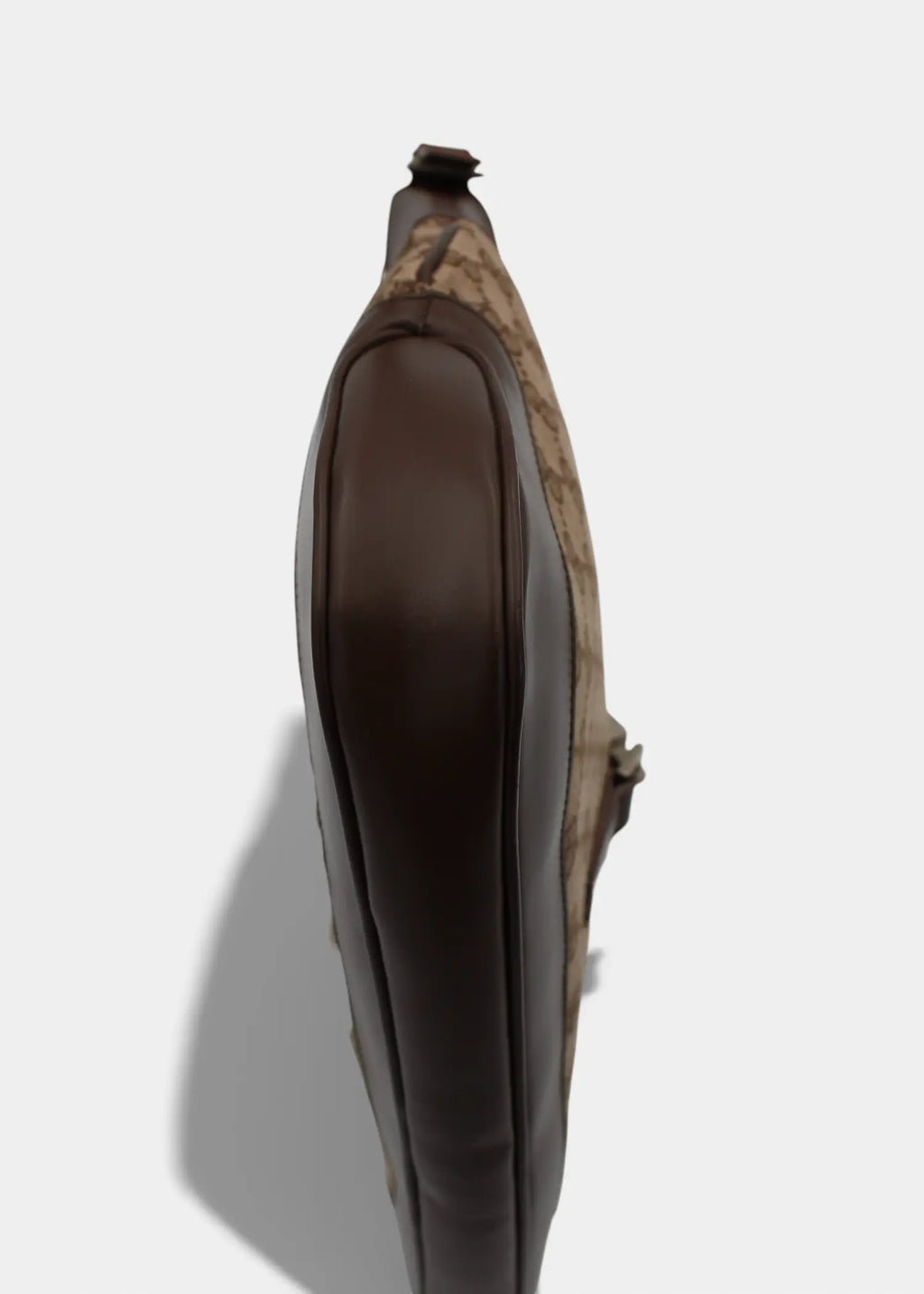 Preloved | Gucci GG Monogram Skuldertaske Jackie med Brun Læder