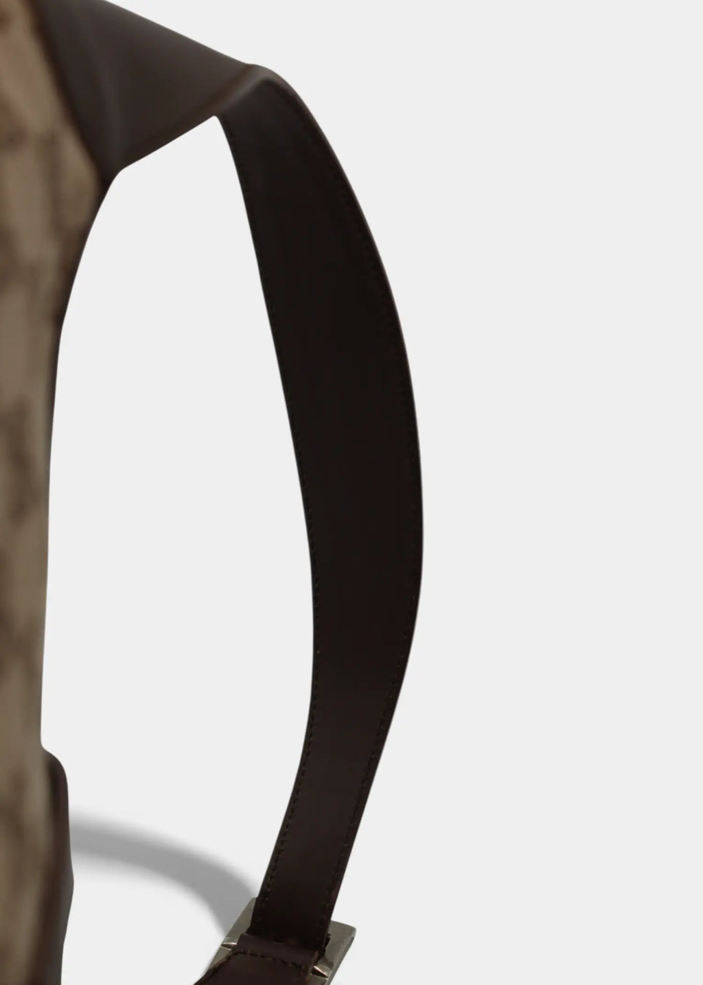 Preloved | Gucci GG Monogram Skuldertaske Jackie med Brun Læder