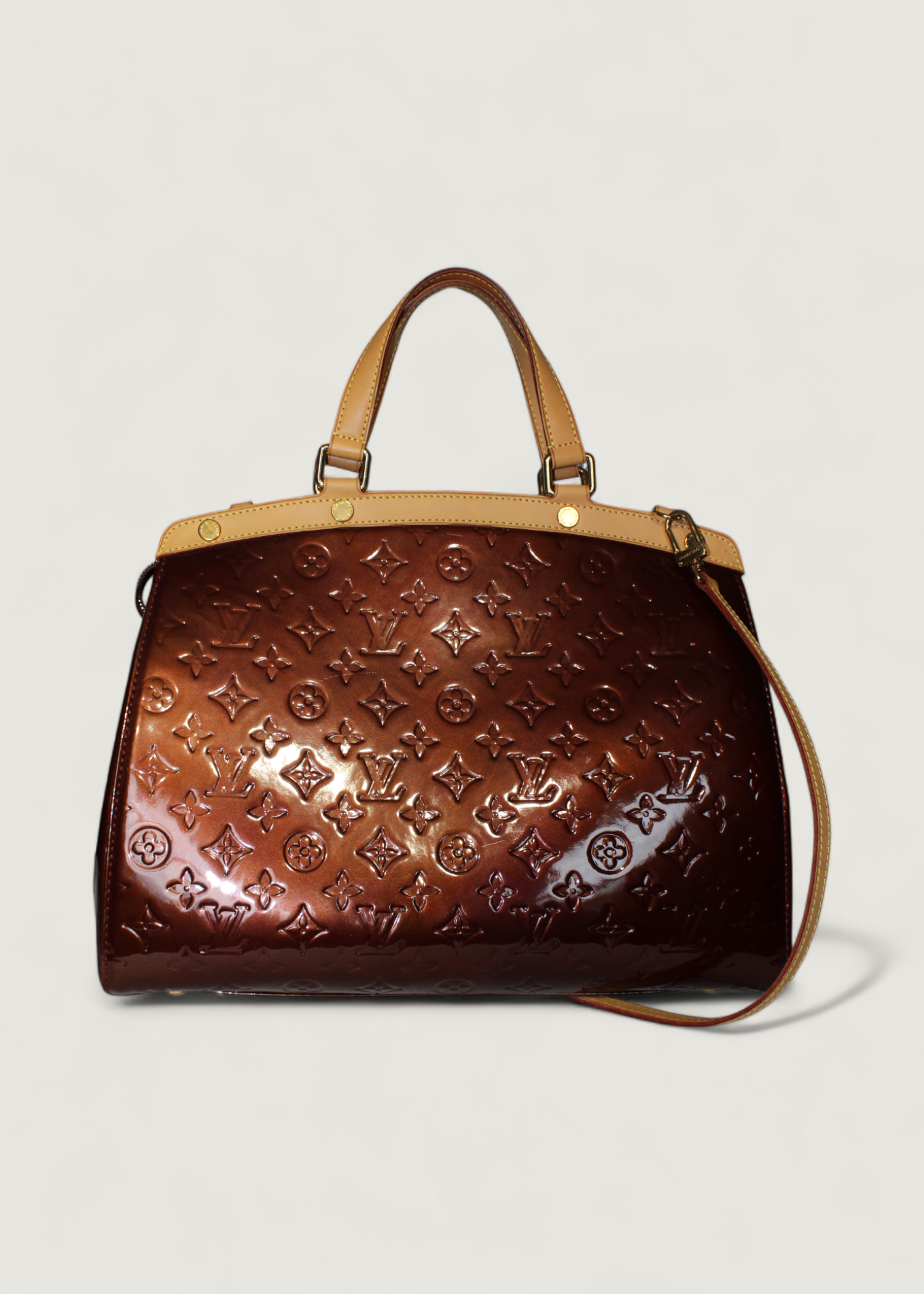 Preloved | Louis Vuitton Monogram Vernis Brea MM Totebag i Bordeaux Rød