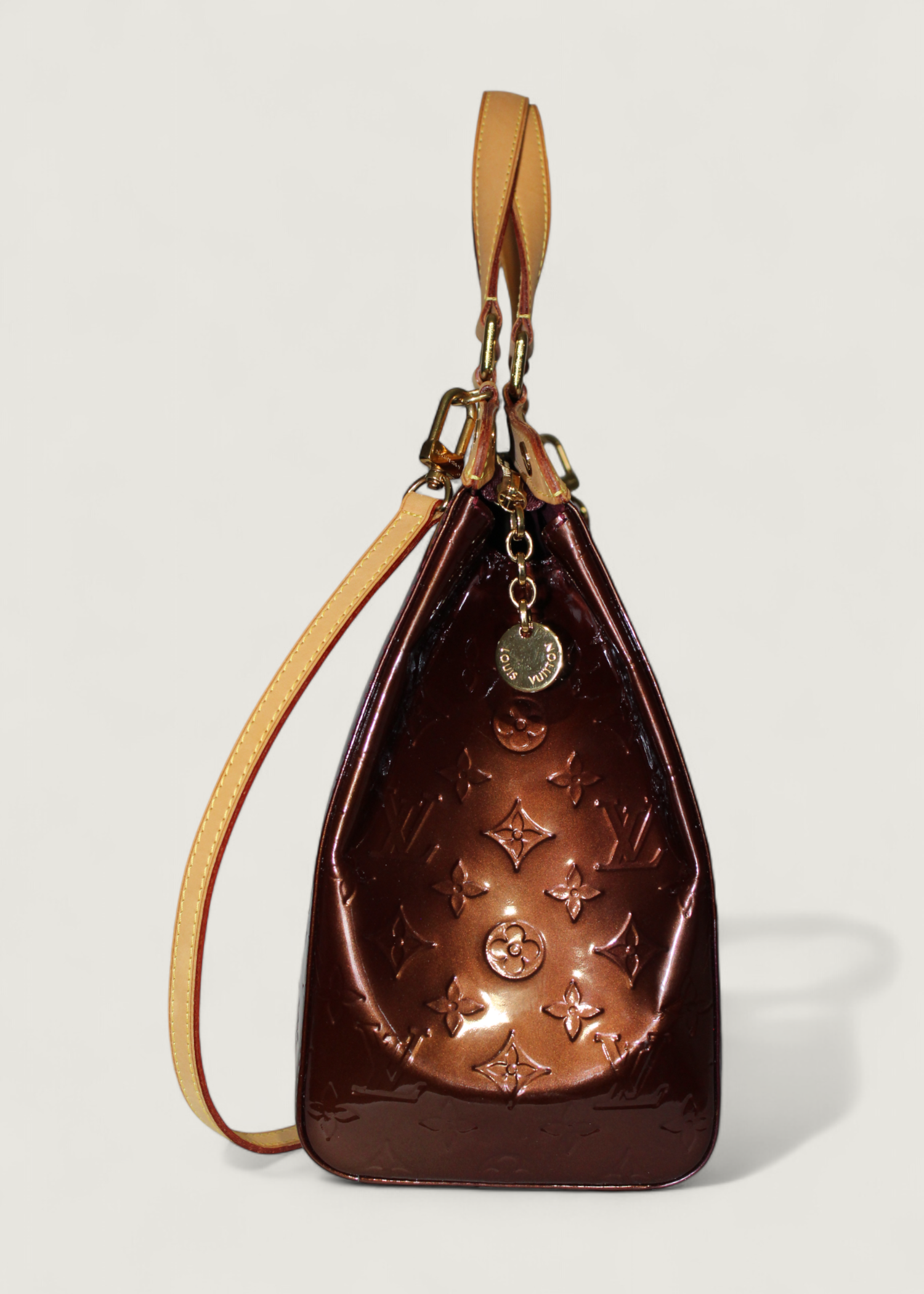 Preloved | Louis Vuitton Monogram Vernis Brea MM Totebag i Bordeaux Rød