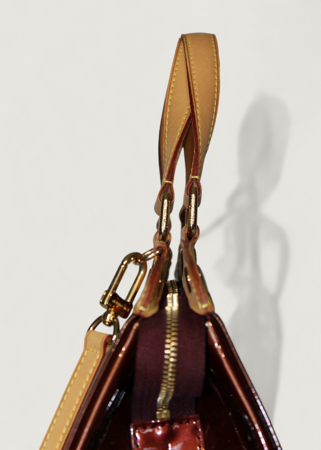 Preloved | Louis Vuitton Monogram Vernis Brea MM Totebag i Bordeaux Rød