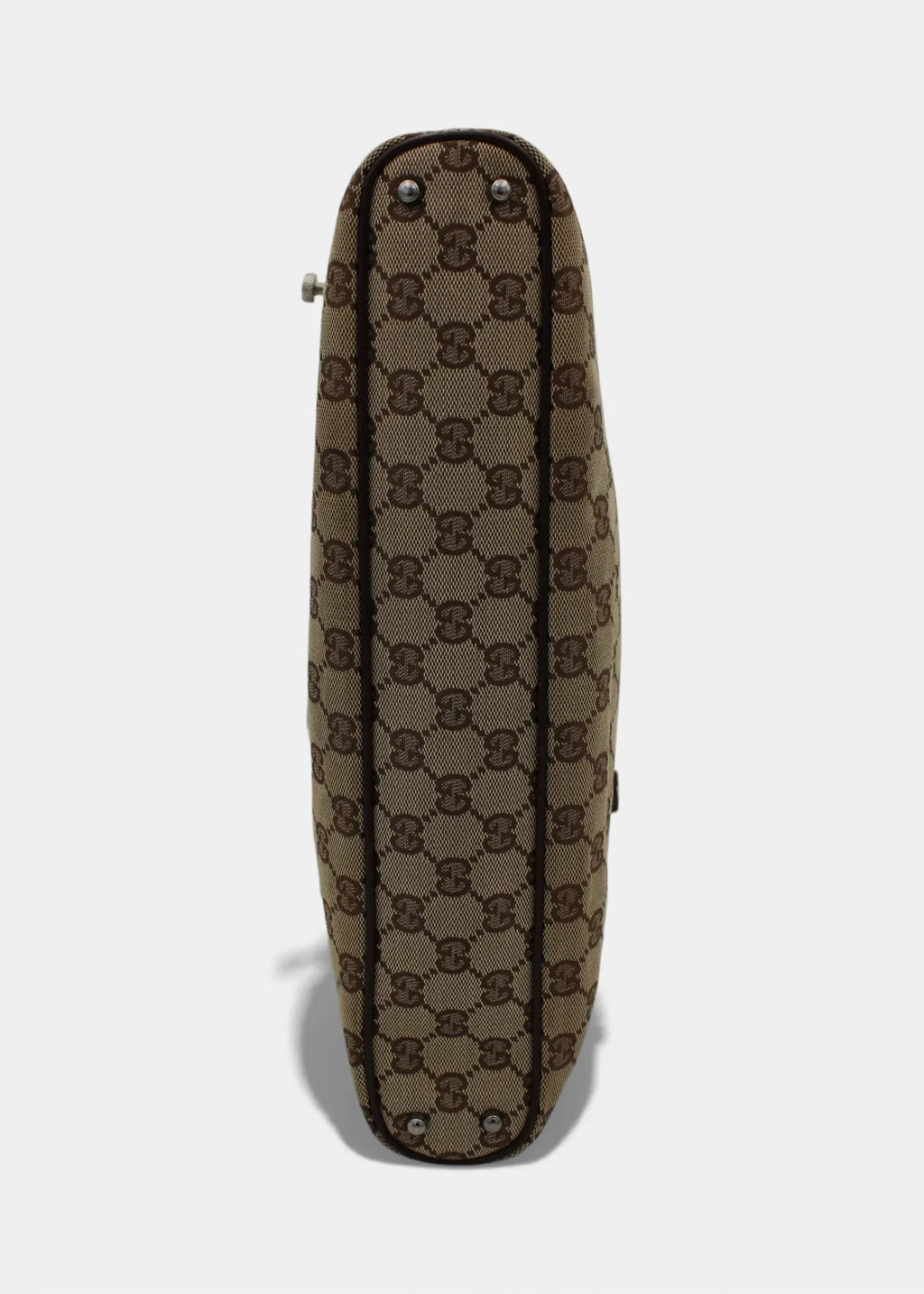 Preloved | Gucci GG Monogram Skuldertaske med Brun Læder