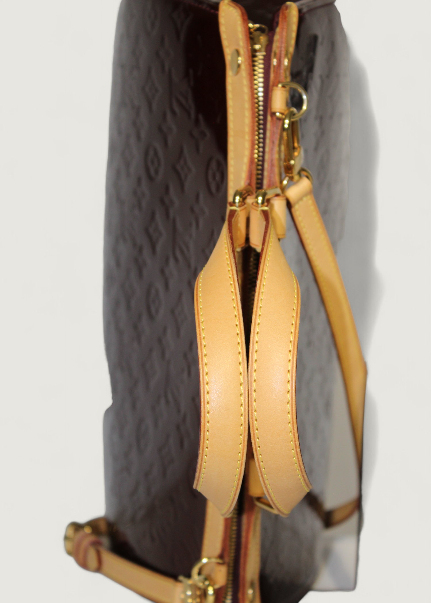 Preloved | Louis Vuitton Monogram Vernis Brea MM Totebag i Bordeaux Rød
