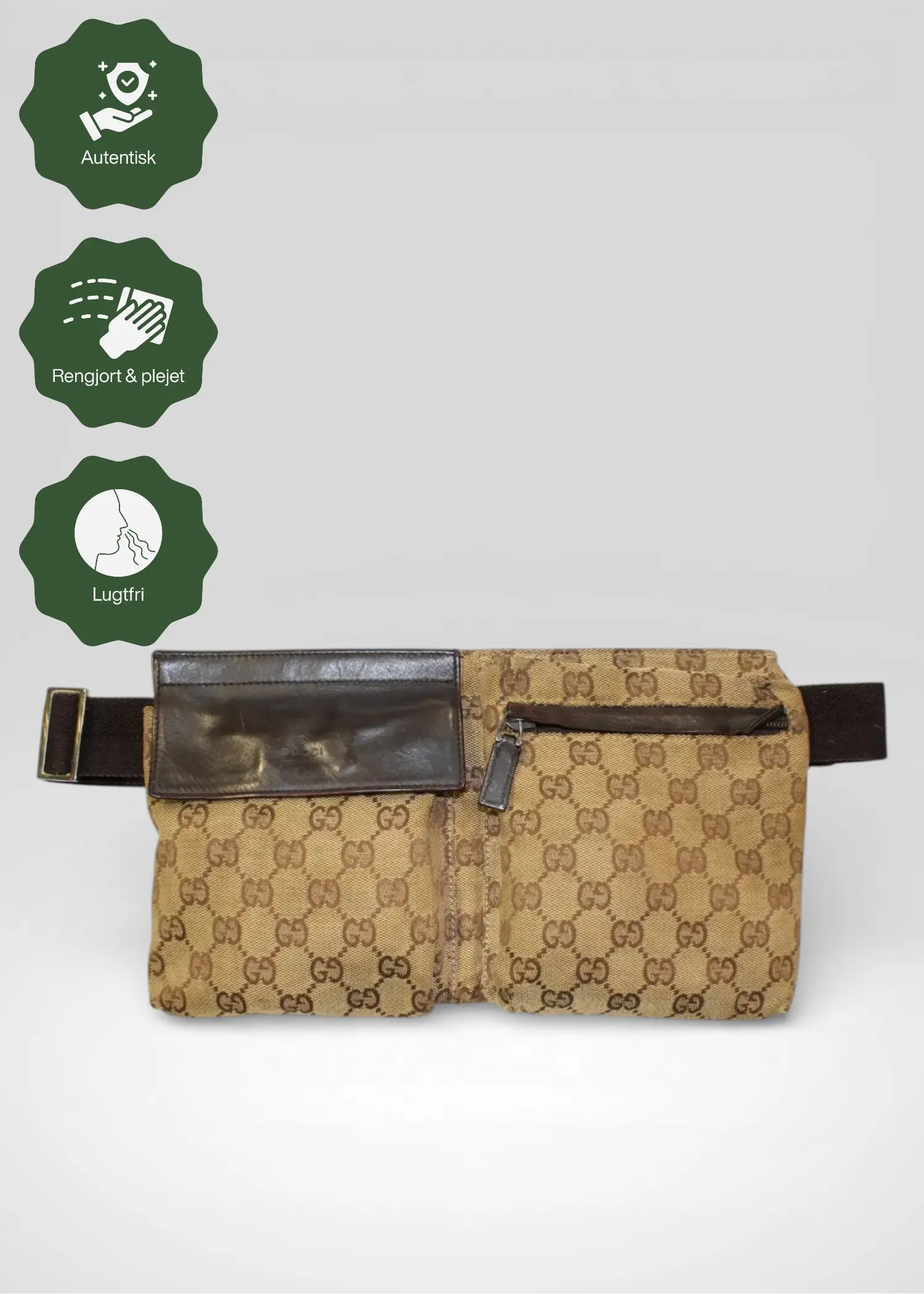 Preloved | Gucci GG Monogram Bæltetaske i Brun Canvas Gucci