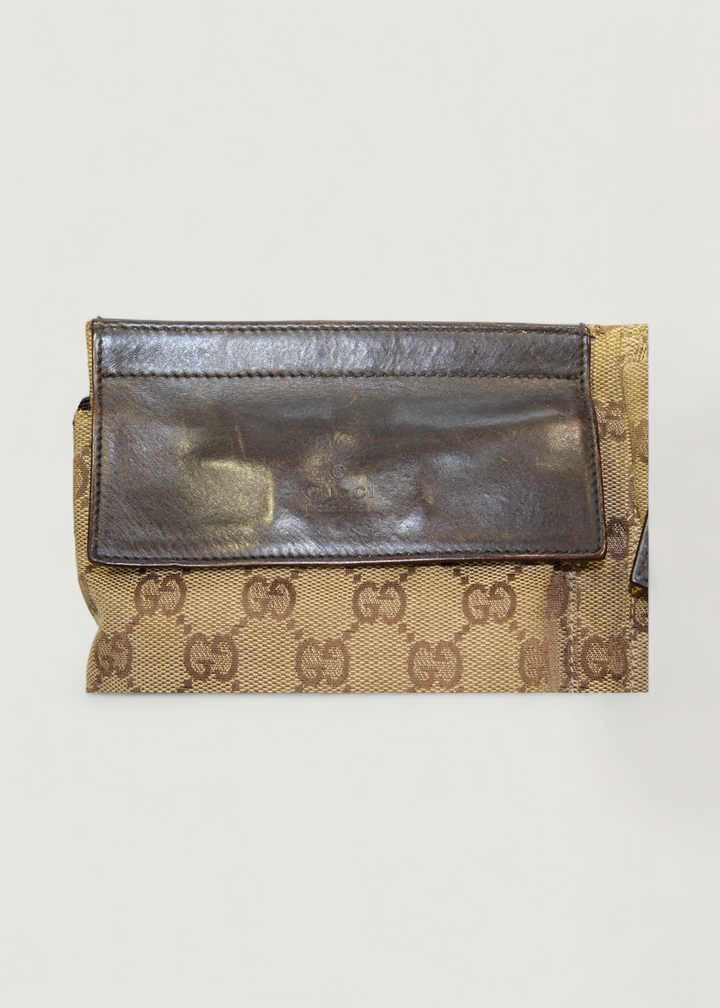 Preloved | Gucci GG Monogram Bæltetaske i Brun Canvas