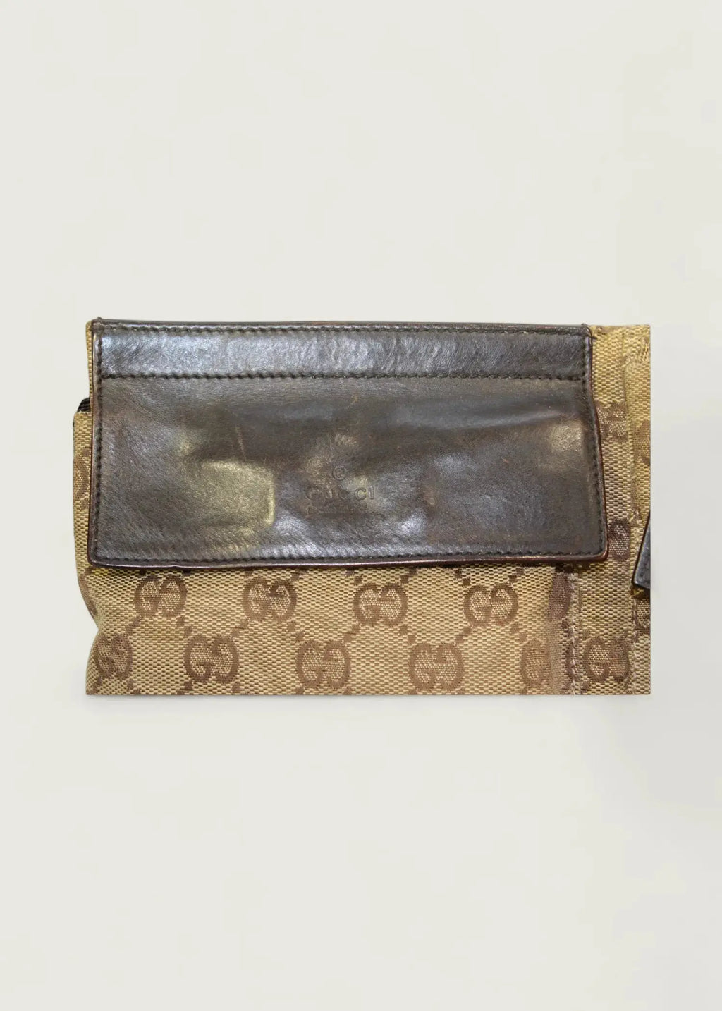 Preloved | Gucci GG Monogram Bæltetaske i Brun Canvas Gucci