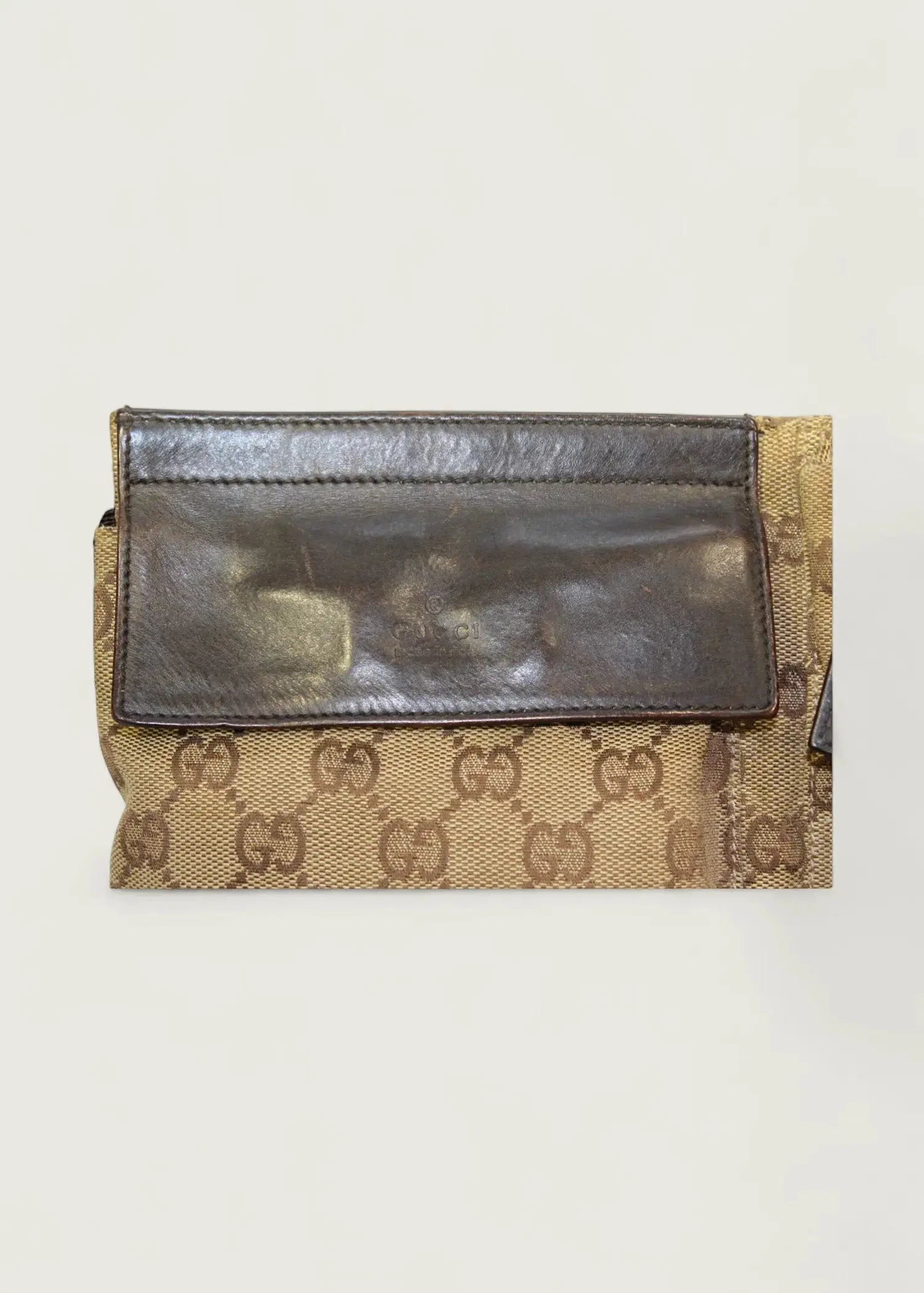 Preloved | Gucci GG Monogram Bæltetaske i Brun Canvas Gucci