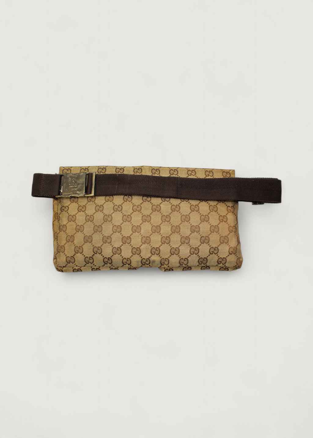Preloved | Gucci GG Monogram Bæltetaske i Brun Canvas