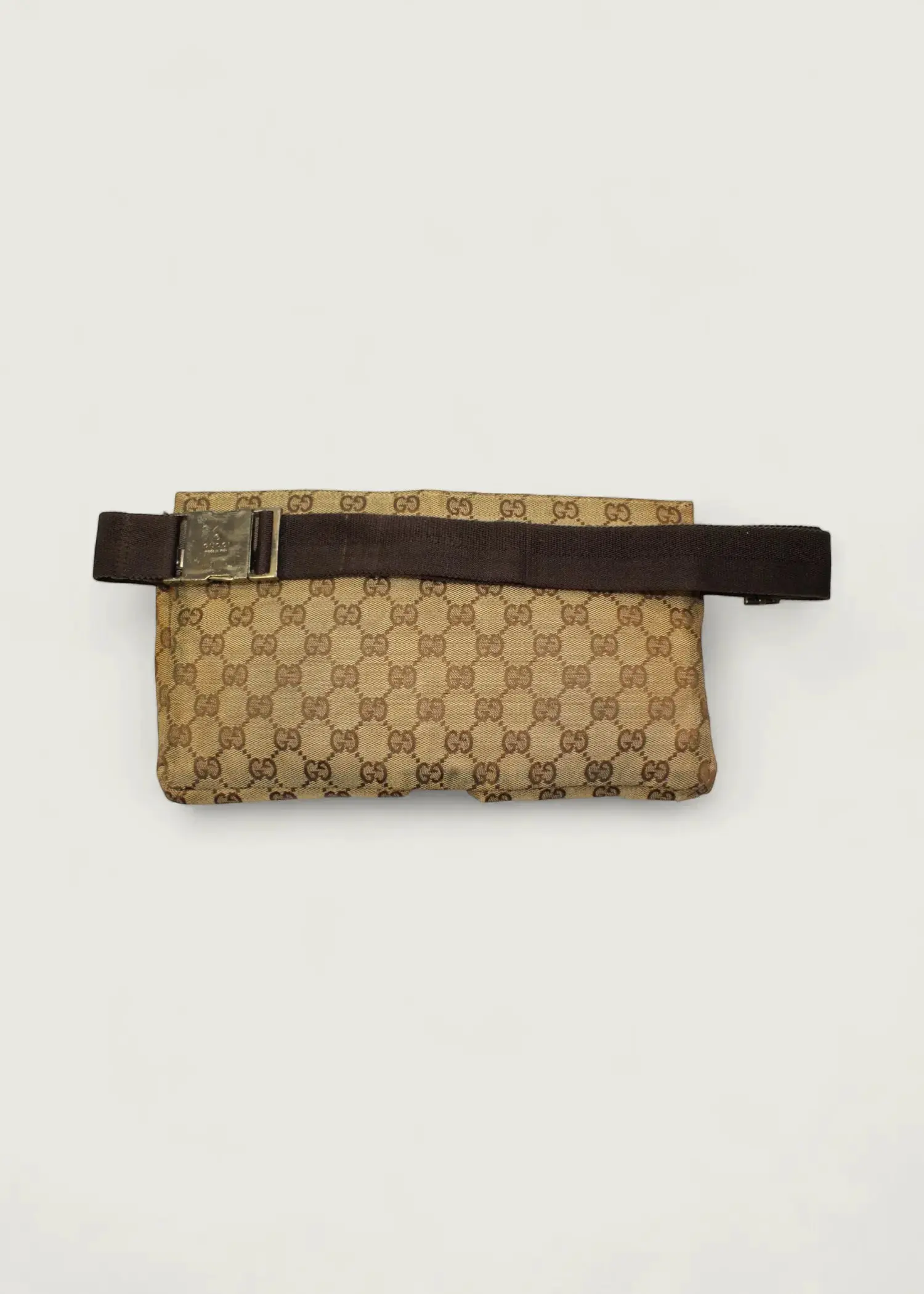 Preloved | Gucci GG Monogram Bæltetaske i Brun Canvas Gucci