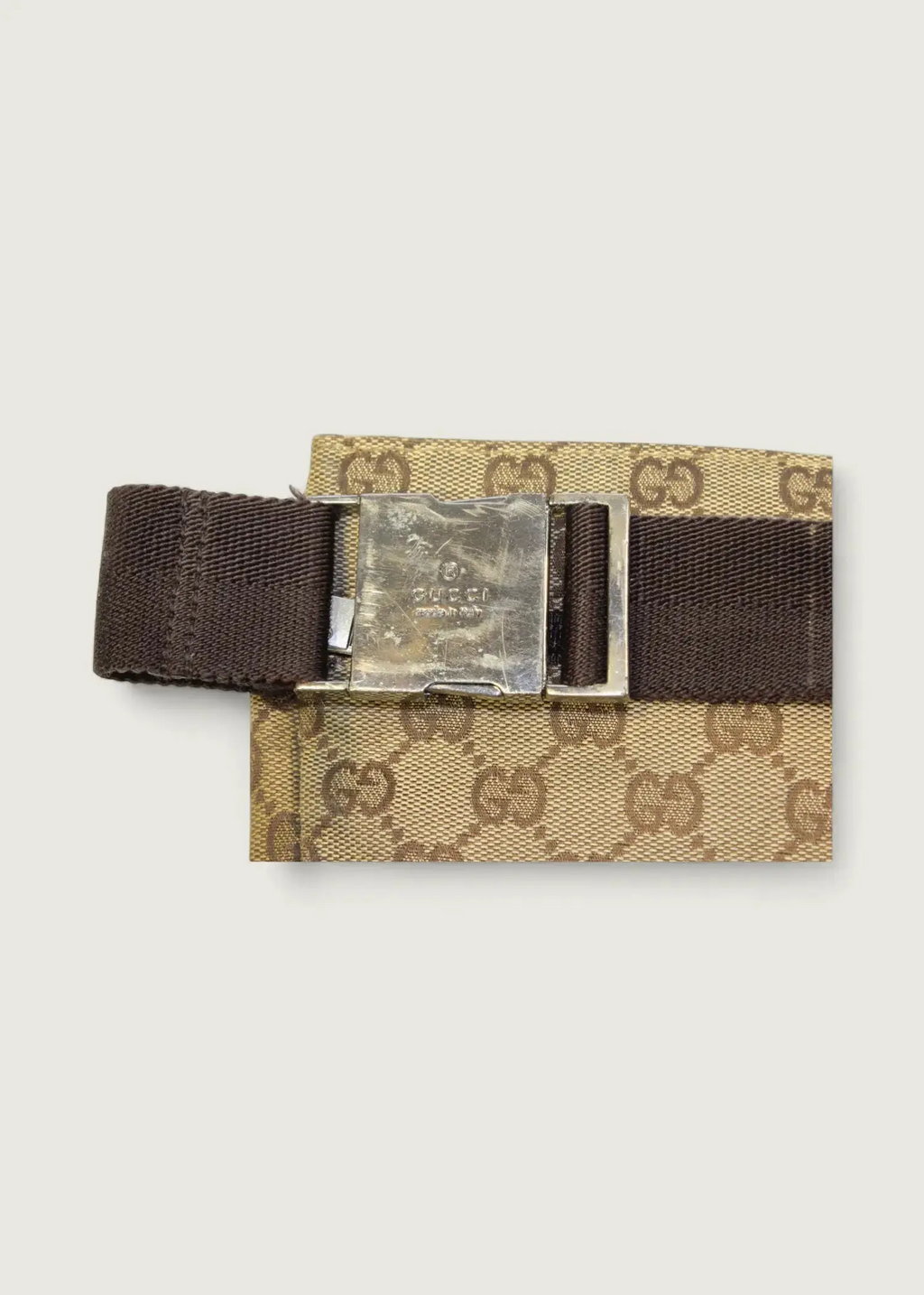 Preloved | Gucci GG Monogram Bæltetaske i Brun Canvas Gucci