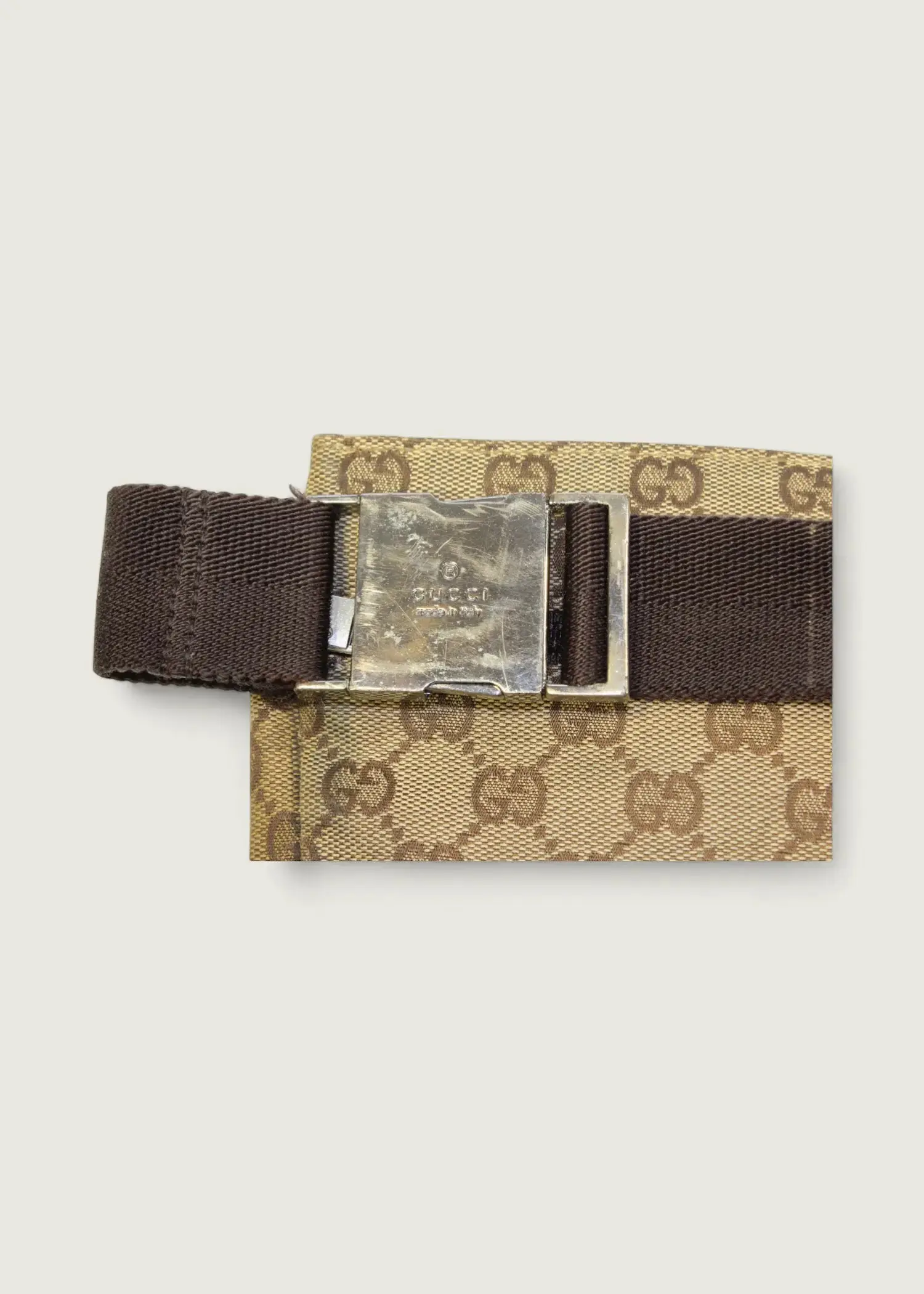 Preloved | Gucci GG Monogram Bæltetaske i Brun Canvas Gucci