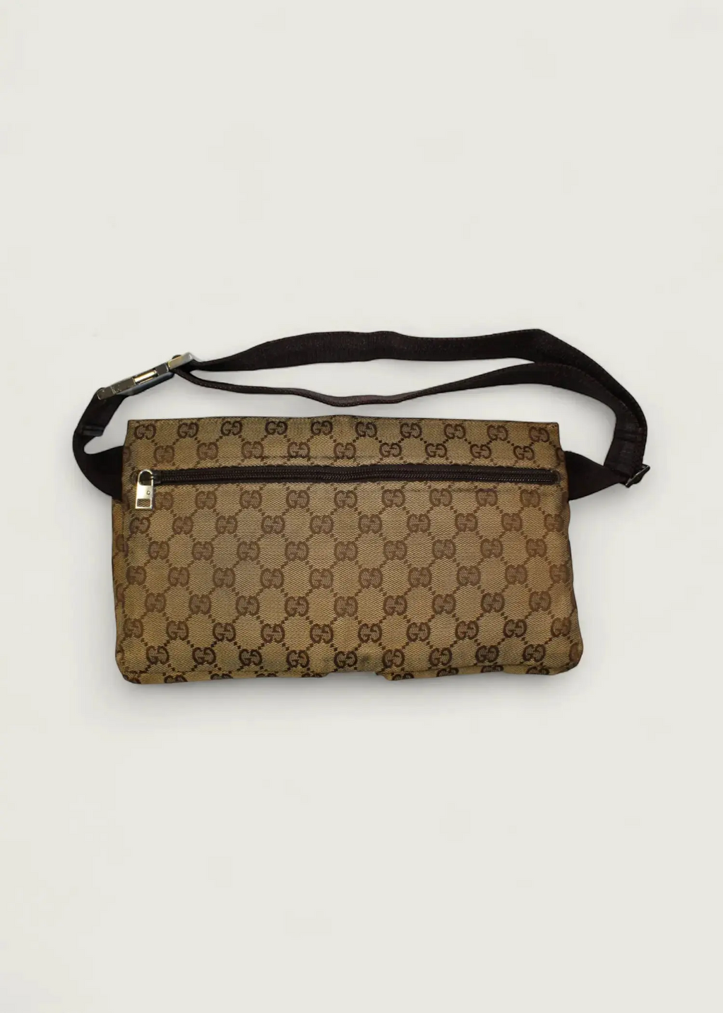 Preloved | Gucci GG Monogram Bæltetaske i Brun Canvas Gucci