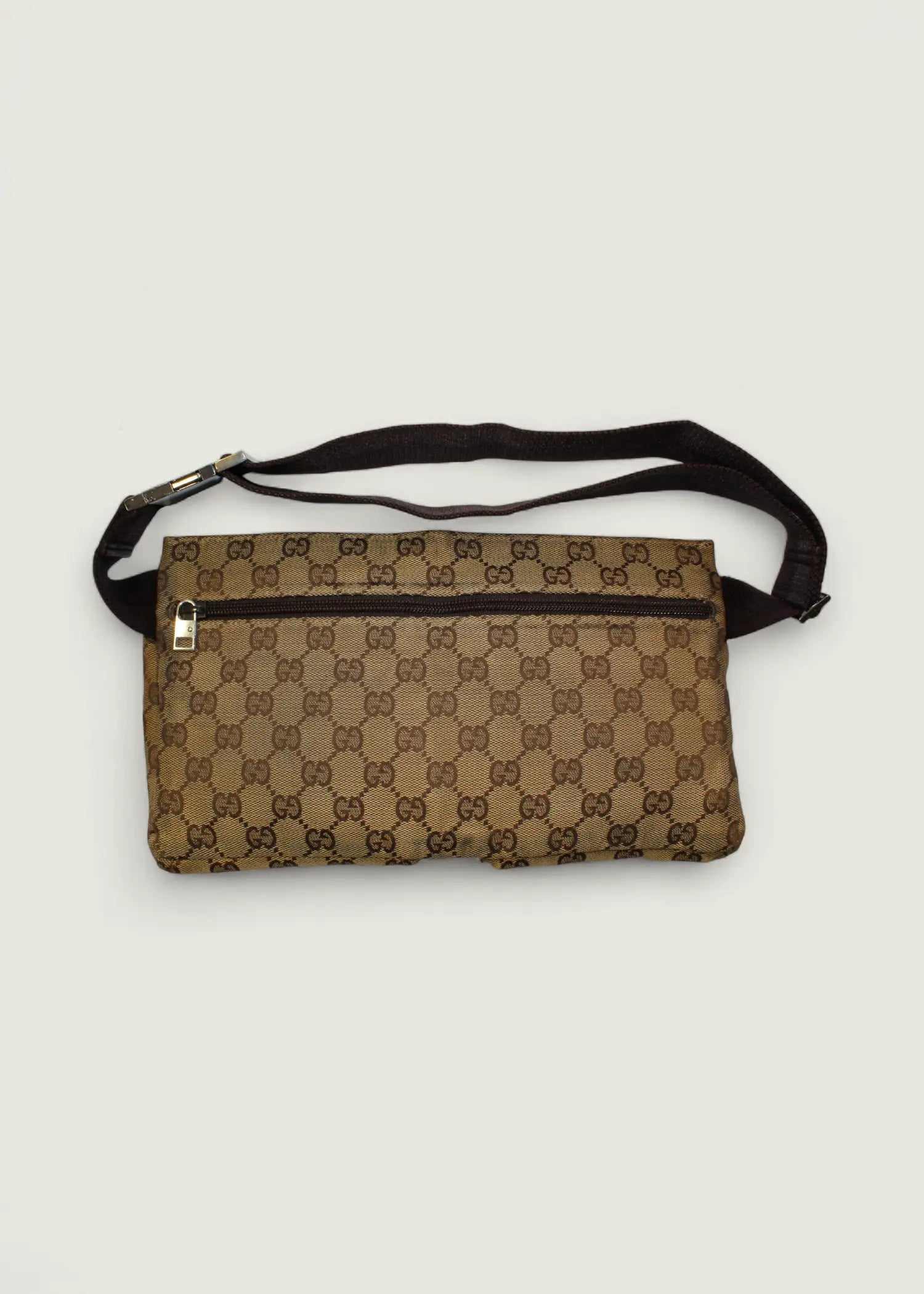 Preloved | Gucci GG Monogram Bæltetaske i Brun Canvas Gucci