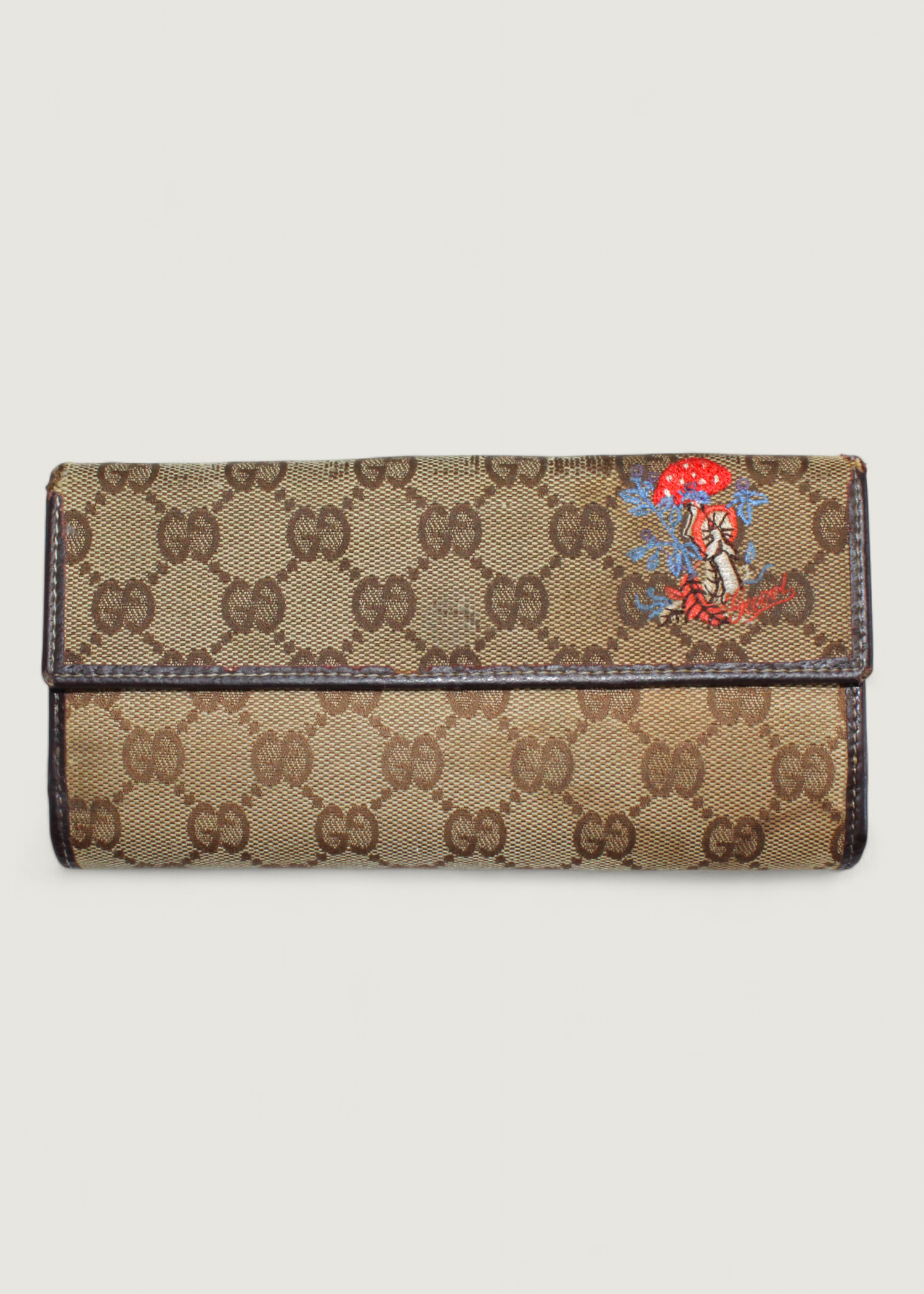Preloved | Gucci GG Canvas Brun Monogram Pung med Original Dustbag
