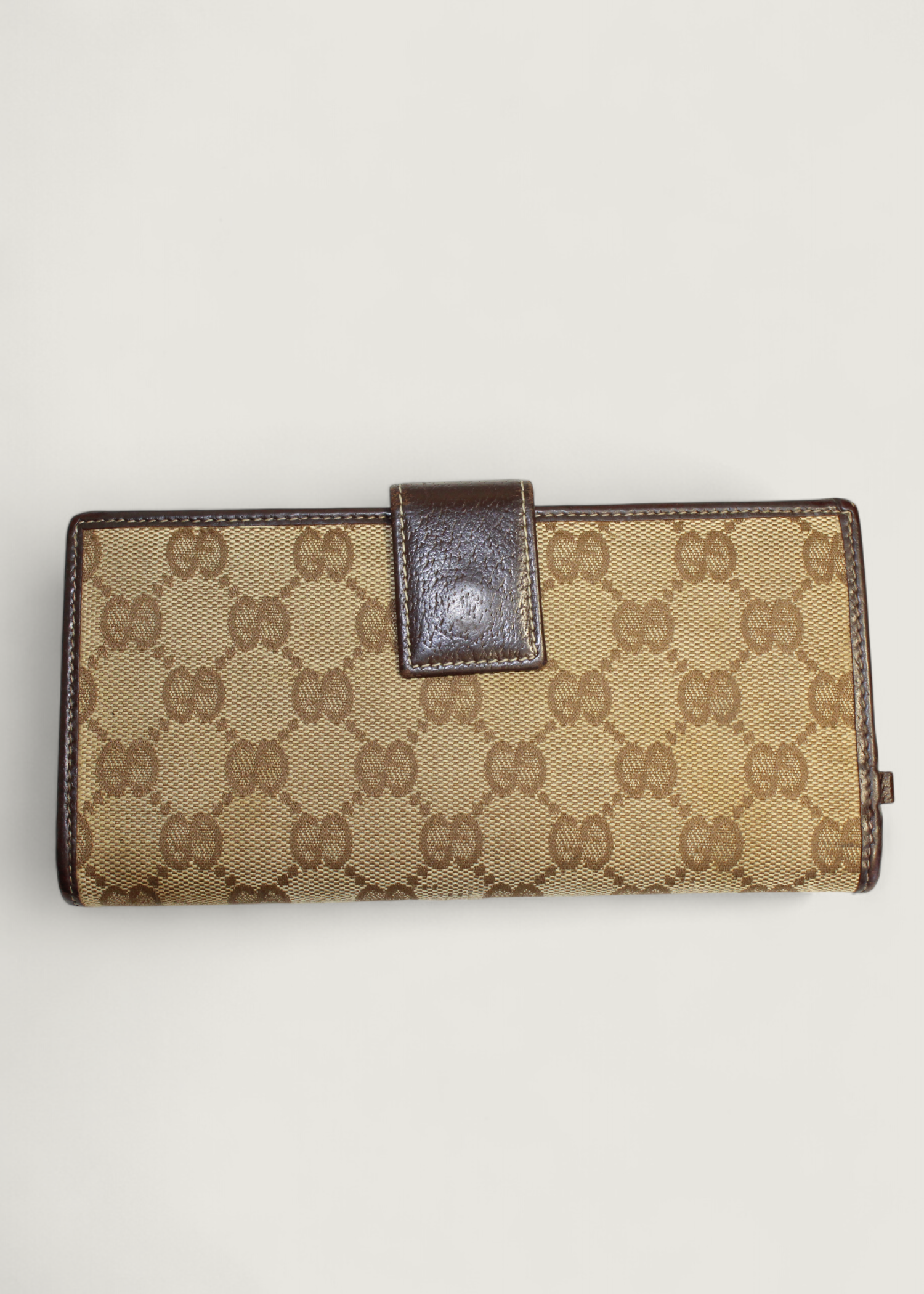 Preloved | Gucci GG Canvas Brun Monogram Pung med Original Dustbag