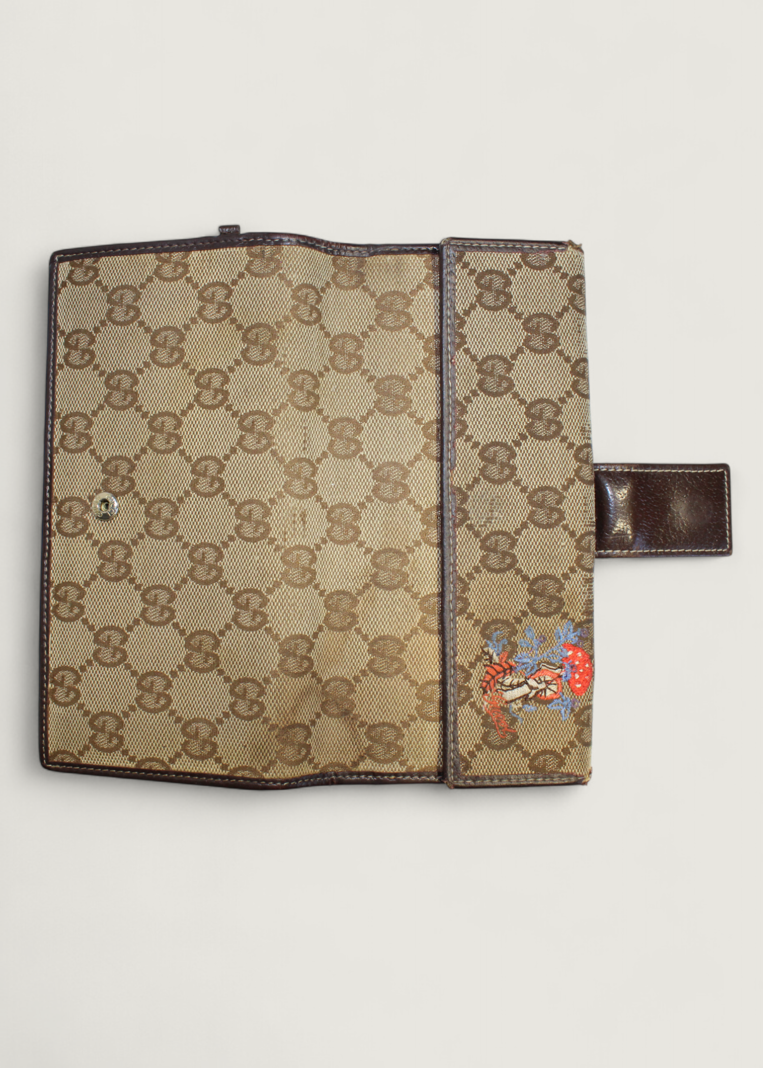 Preloved | Gucci GG Canvas Brun Monogram Pung med Original Dustbag