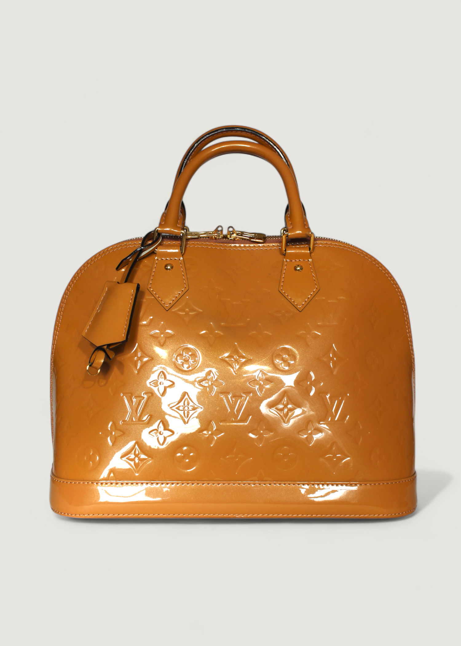 Preloved | Louis Vuitton Monogram Vernis Alma PM Håndtaske i Orange Caramel