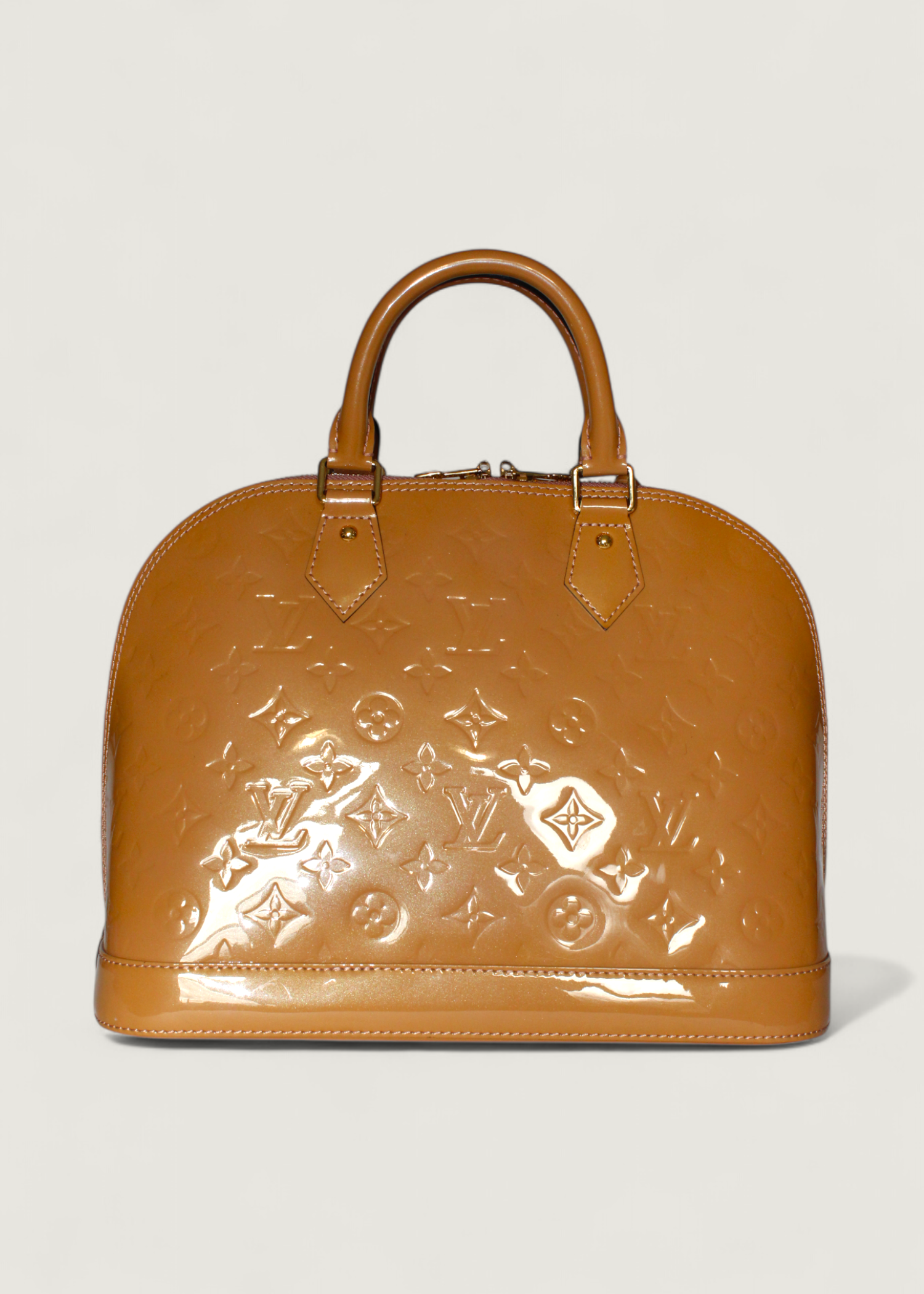Preloved | Louis Vuitton Monogram Vernis Alma PM Håndtaske i Orange Caramel