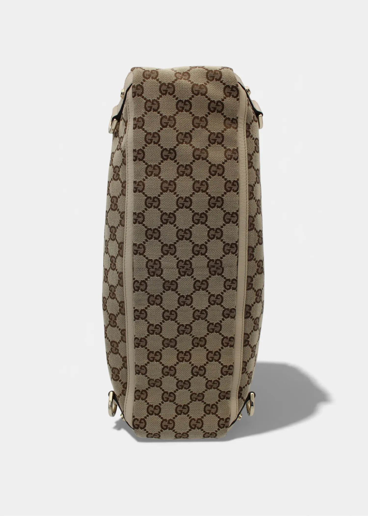 Preloved | Gucci GG Monogram Totebag Abbey med Hvid Læder