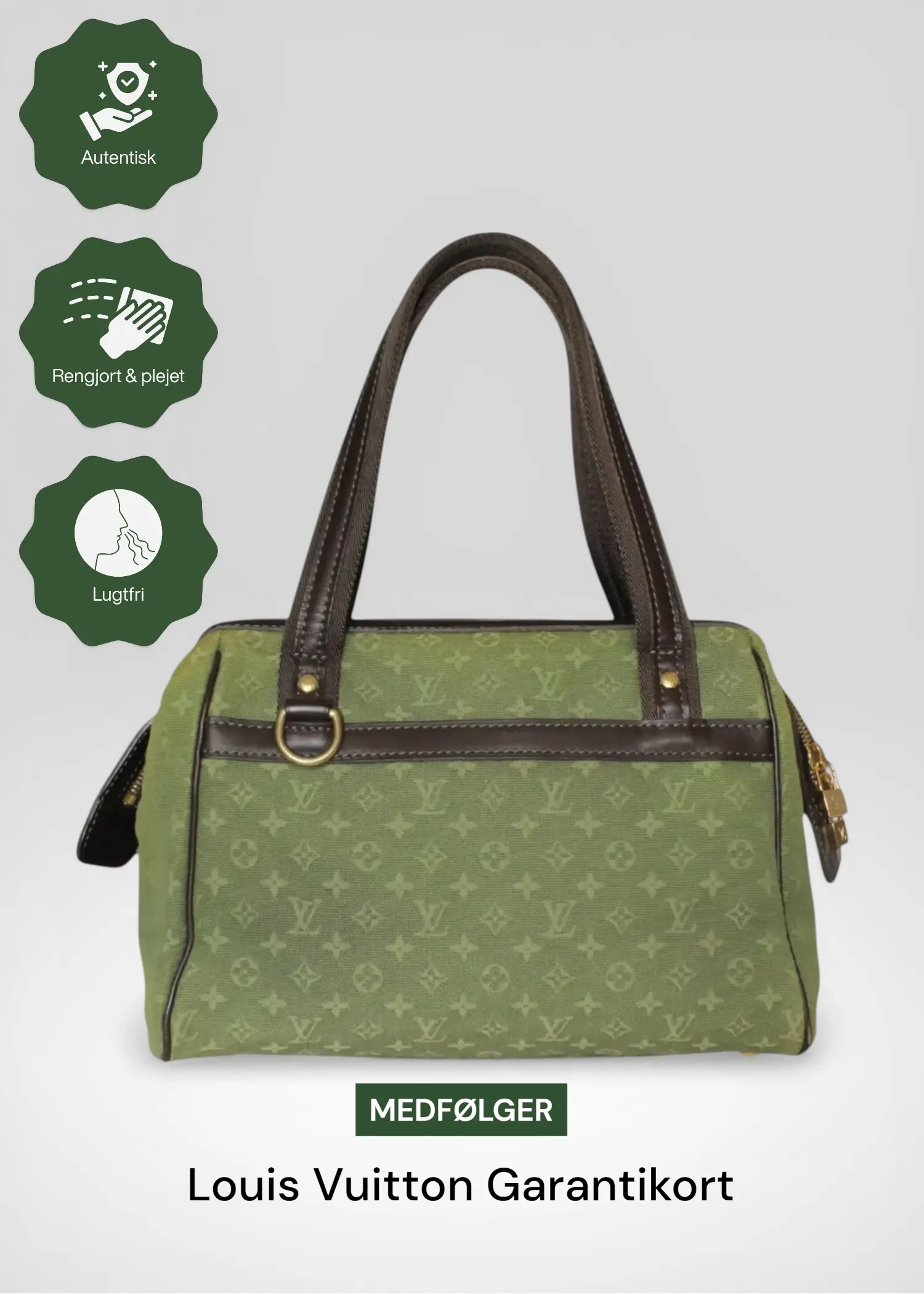 Preloved | Louis Vuitton Monogram Mini Josephine PM i Grøn Denim Canvas Louis Vuitton