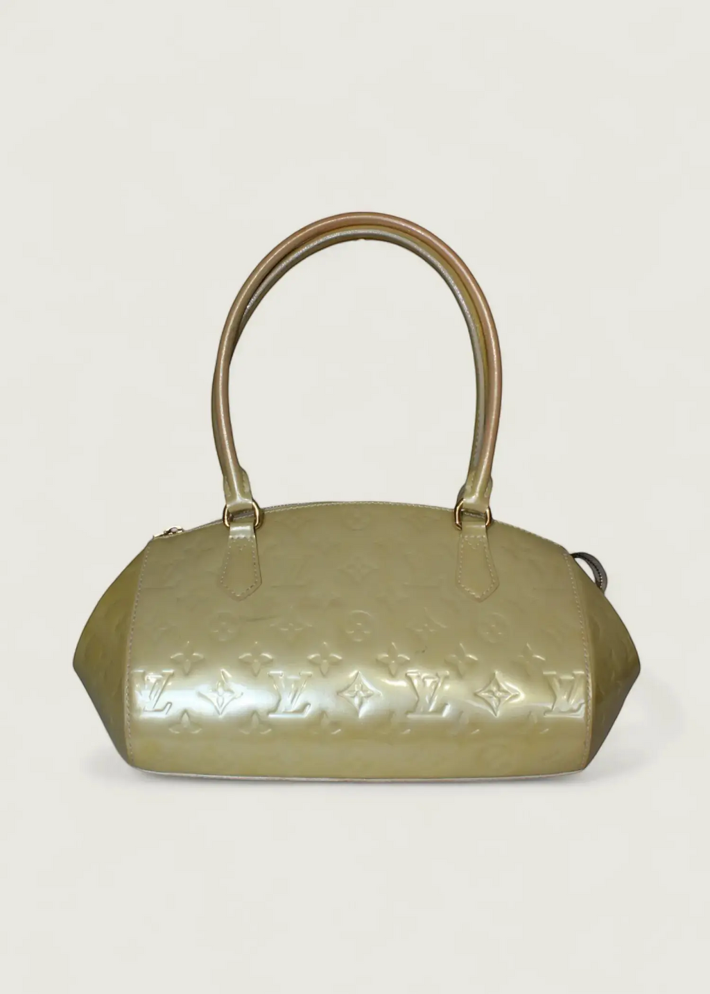 Preloved | Louis Vuitton Monogram Vernis Sherwood PM Håndtaske i Beige Louis Vuitton