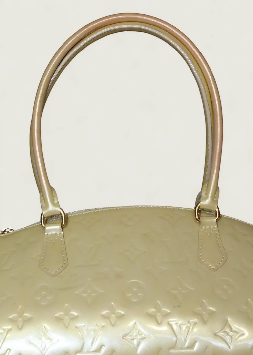 Preloved | Louis Vuitton Monogram Vernis Sherwood PM Håndtaske i Beige Louis Vuitton