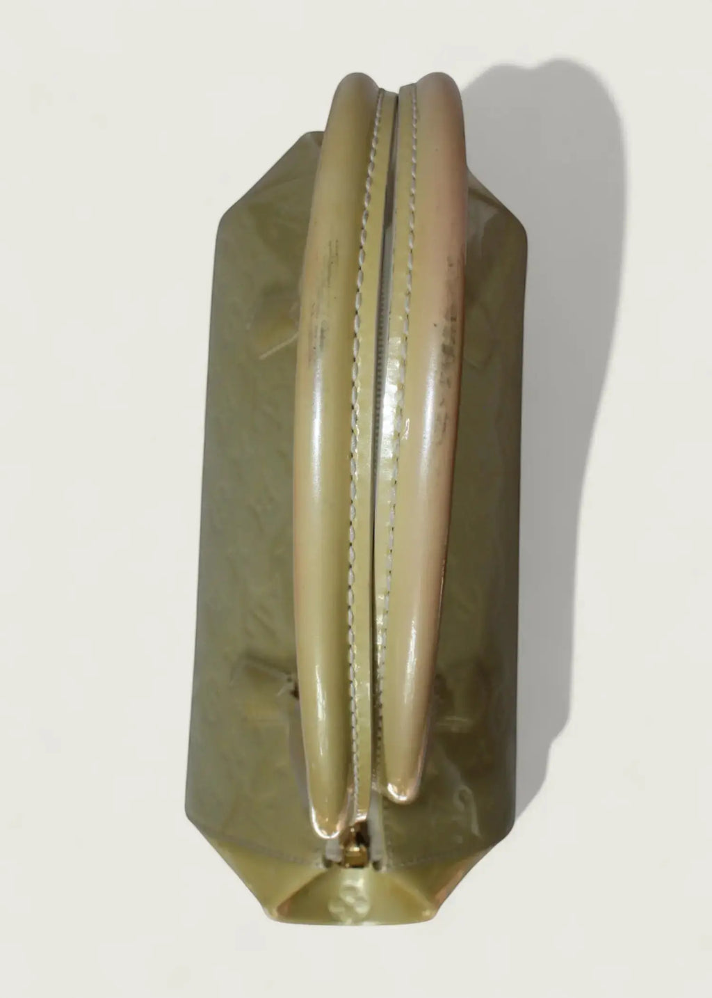 Preloved | Louis Vuitton Monogram Vernis Sherwood PM Håndtaske i Beige Louis Vuitton