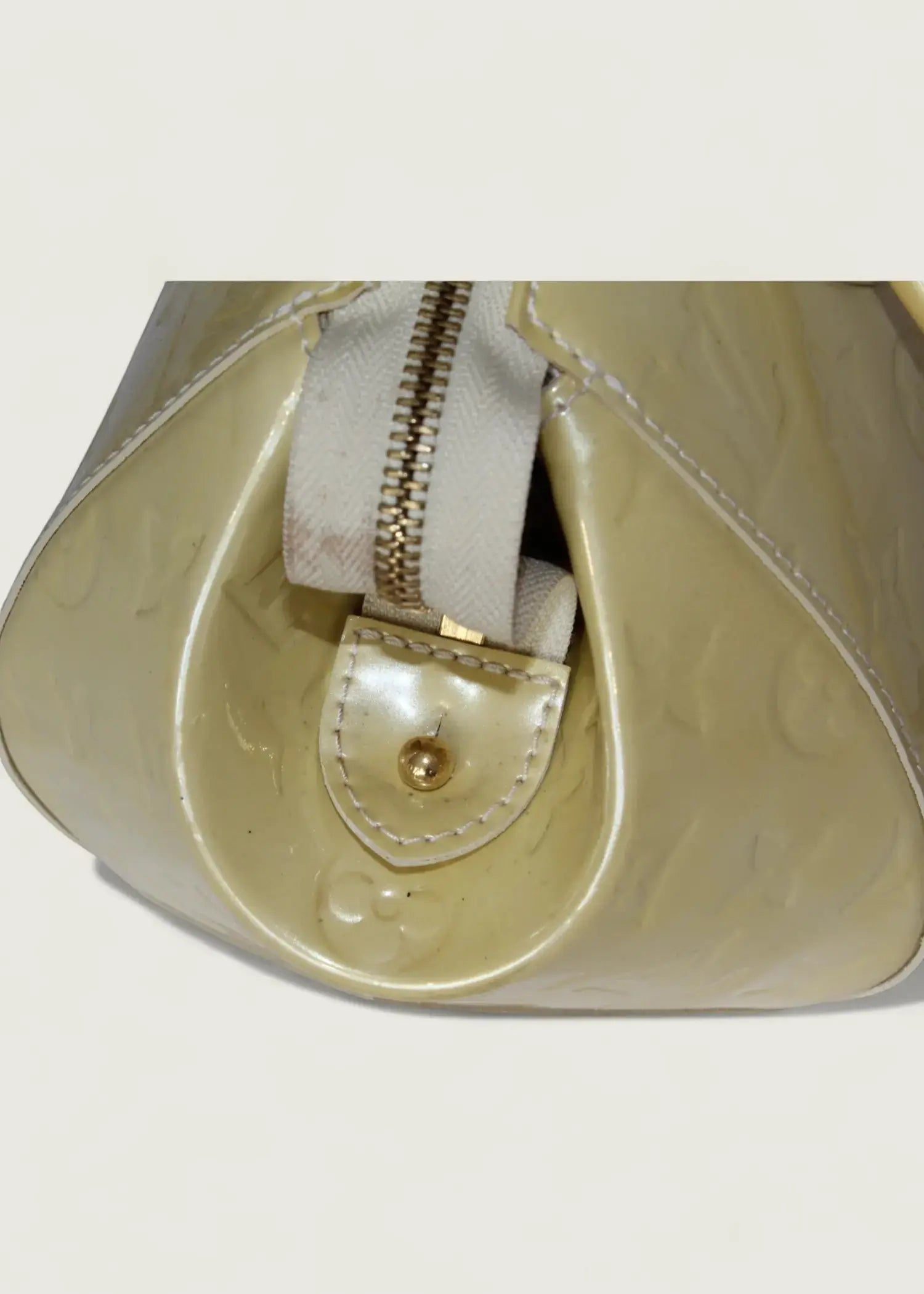 Preloved | Louis Vuitton Monogram Vernis Sherwood PM Håndtaske i Beige Louis Vuitton