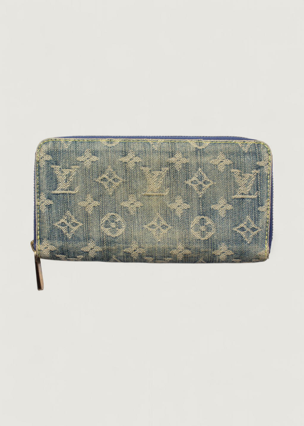 Preloved | Louis Vuitton Monogram Denim Zippy Pung i Jeans Blå Canvas